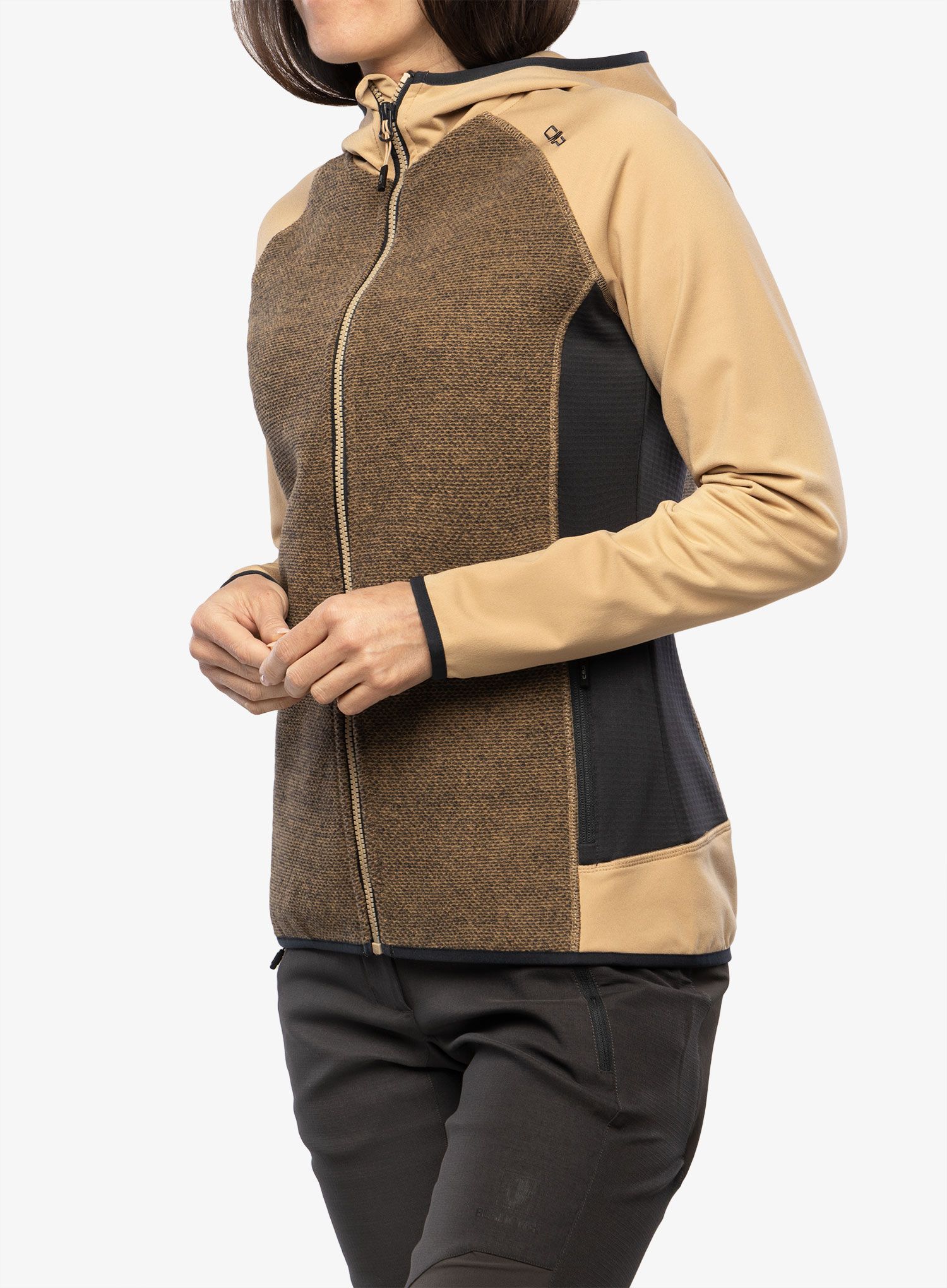 Фліска жіноча CMP Jacket Fix Hood Ahri - sesamo/antracite