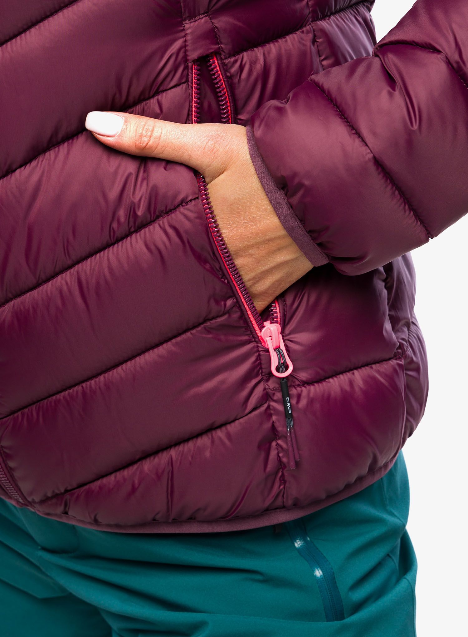 Куртка утеплена жіноча CMP Jacket Fix Hood Sivir - burgundy