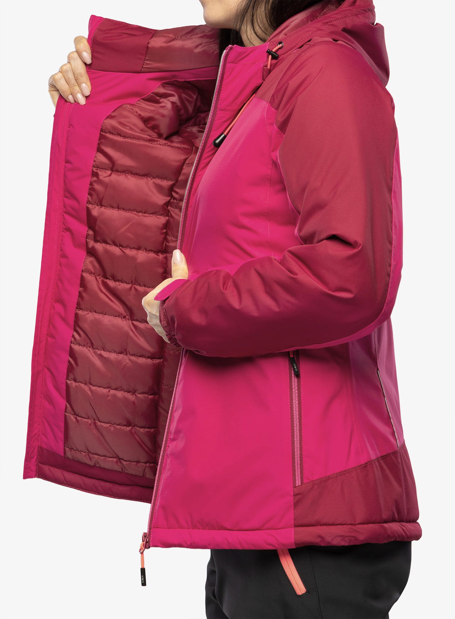 Куртка утеплена жіноча CMP Jacket Fix Hood Teemo - fuxia