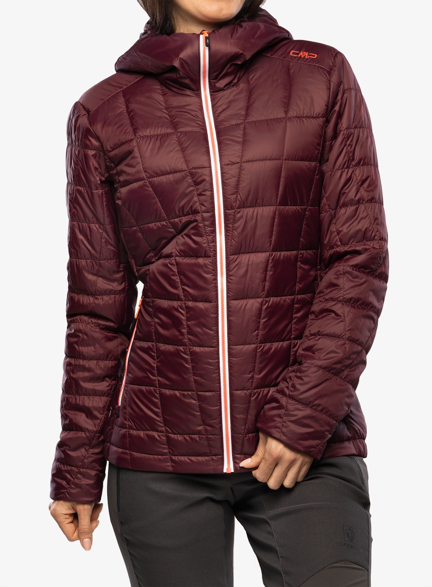 Куртка утеплена жіноча CMP Jacket Fix Hood Ziggs - burgundy