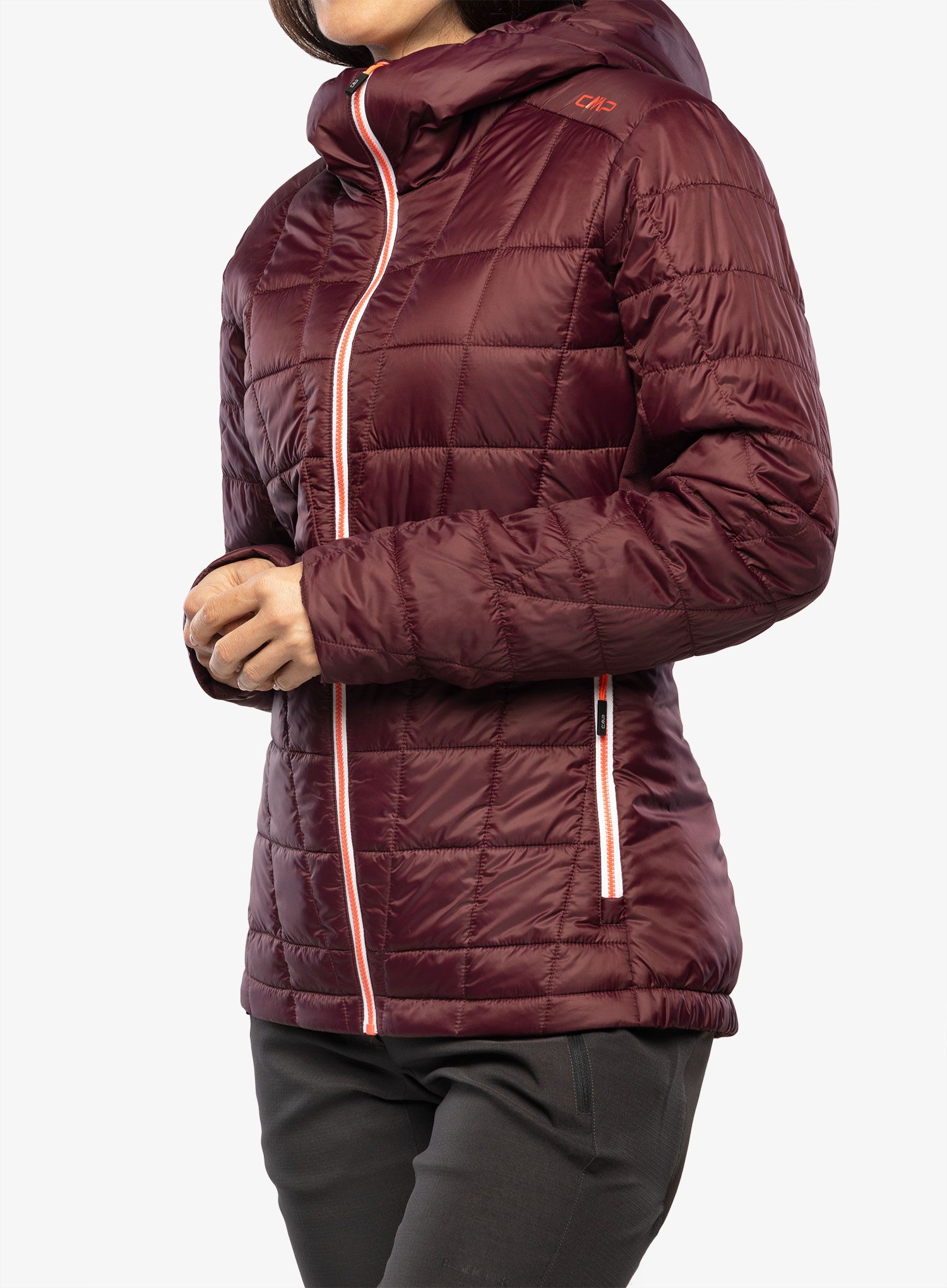 Куртка утеплена жіноча CMP Jacket Fix Hood Ziggs - burgundy