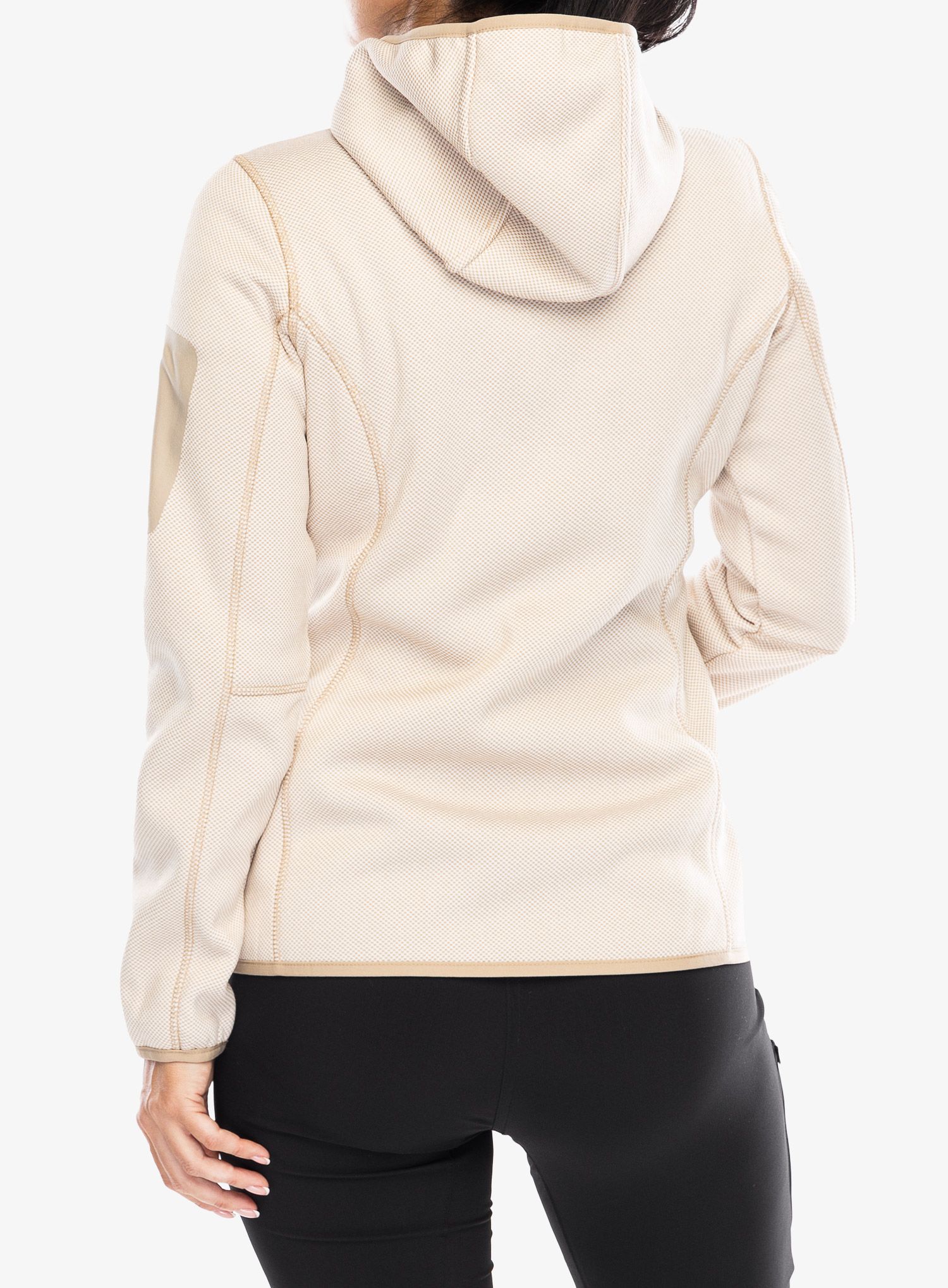 Фліска жіноча CMP Londra Fix Hood Jacket Knitted - b.cogesso/sesamo