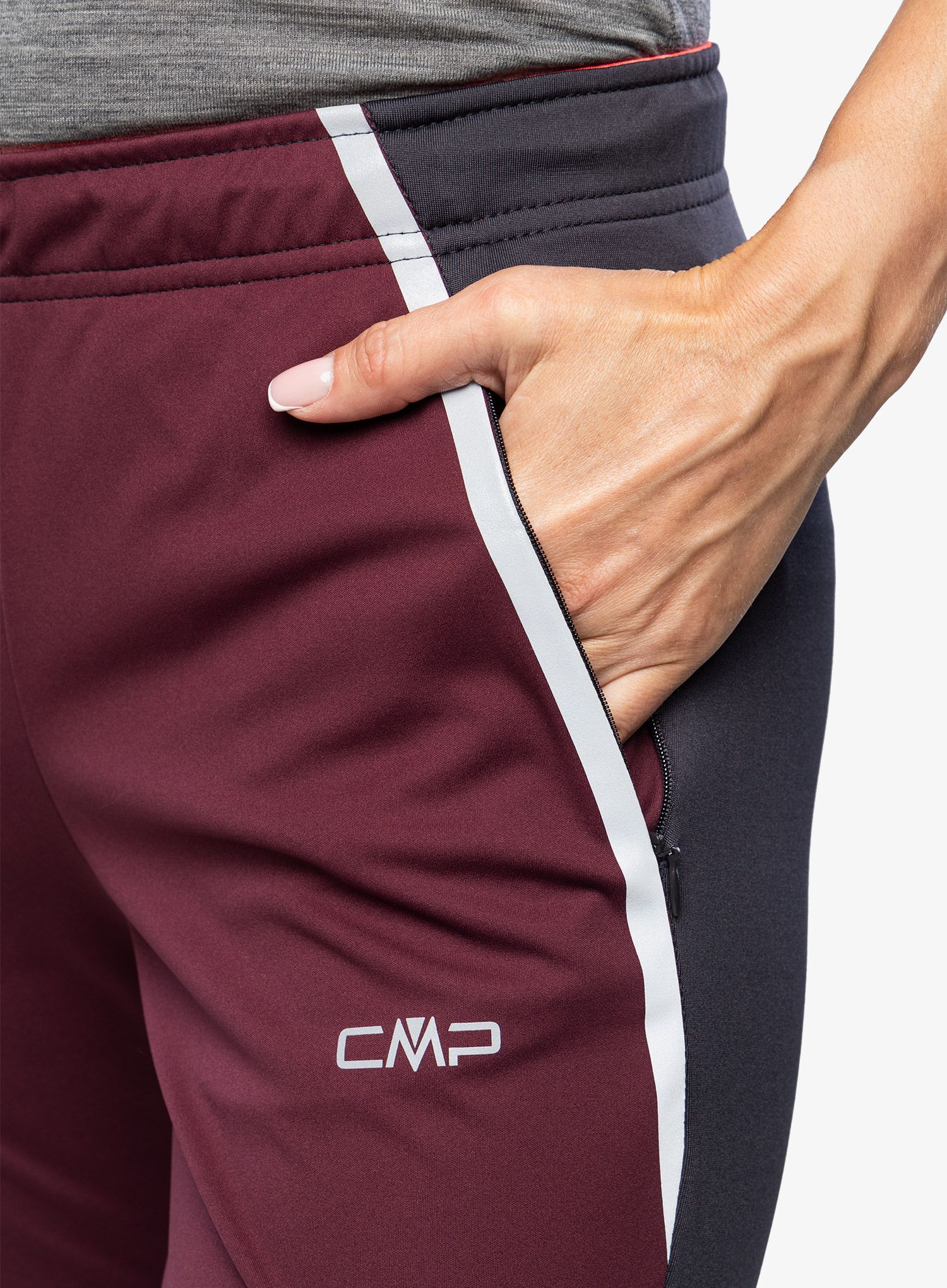 Штани softshell жіночі CMP Long Pant Tee - burgundy