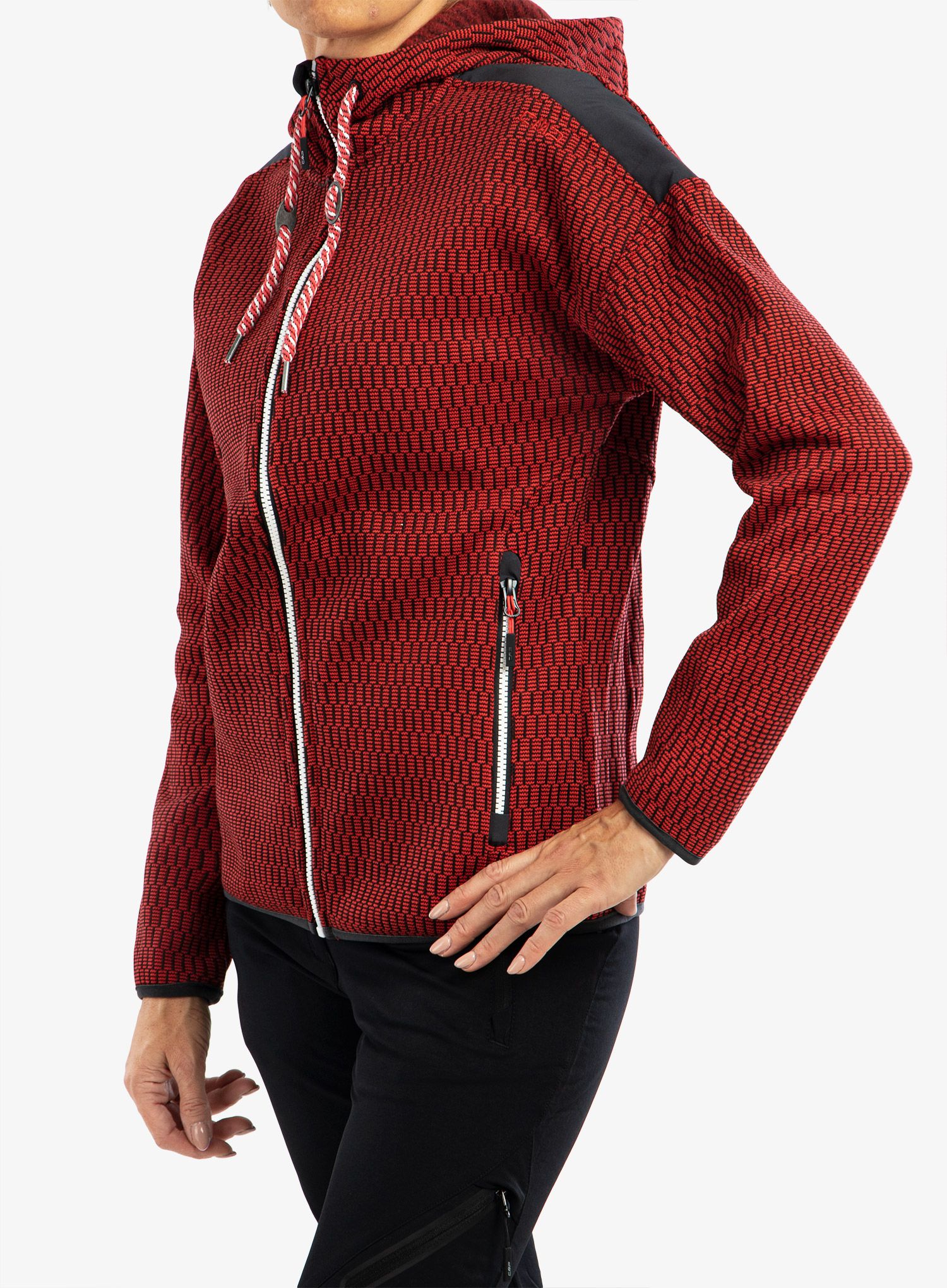Фліска жіноча CMP Lucy Jacket Fix Hood - campari/antracite