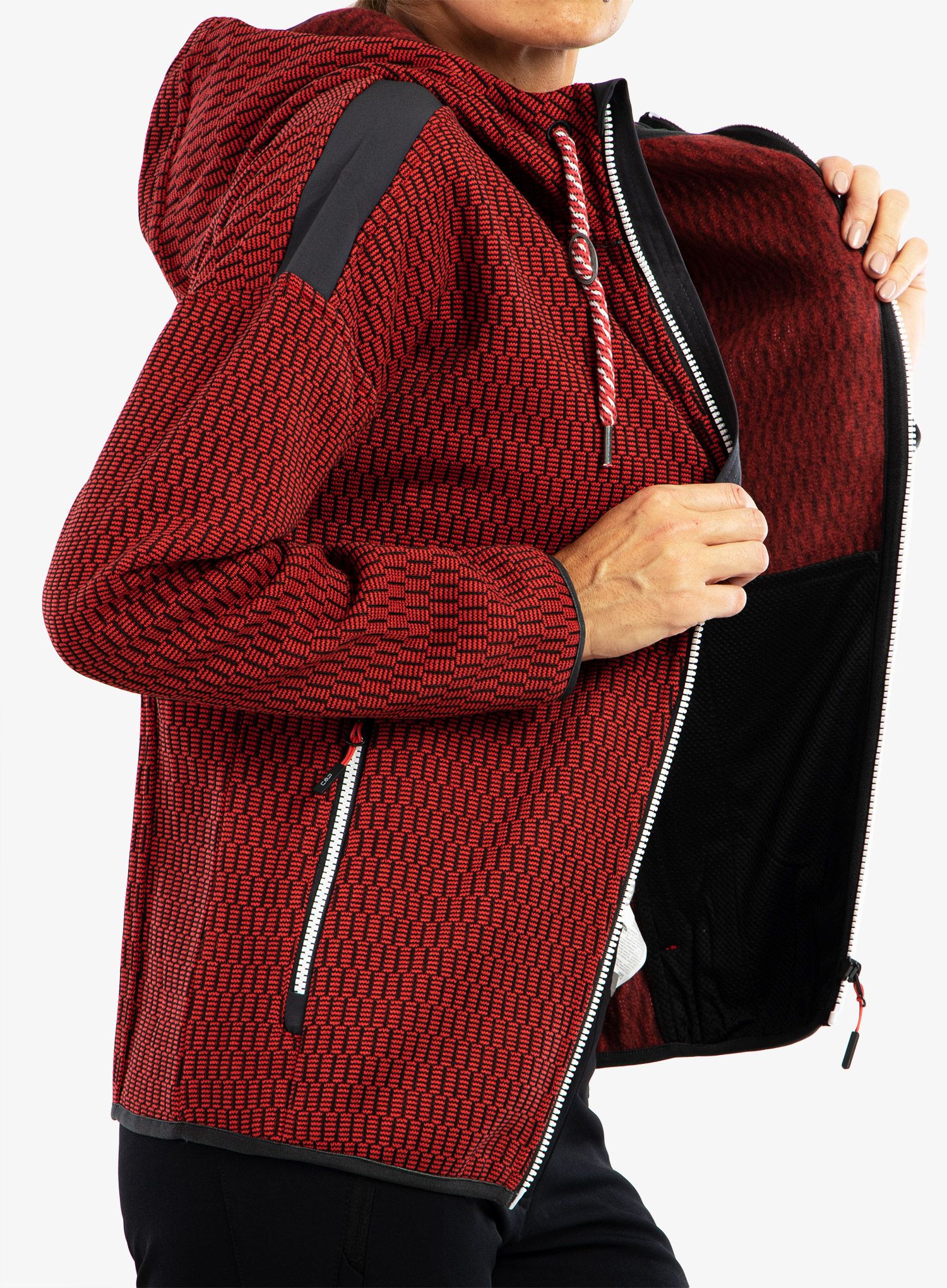 Фліска жіноча CMP Lucy Jacket Fix Hood - campari/antracite