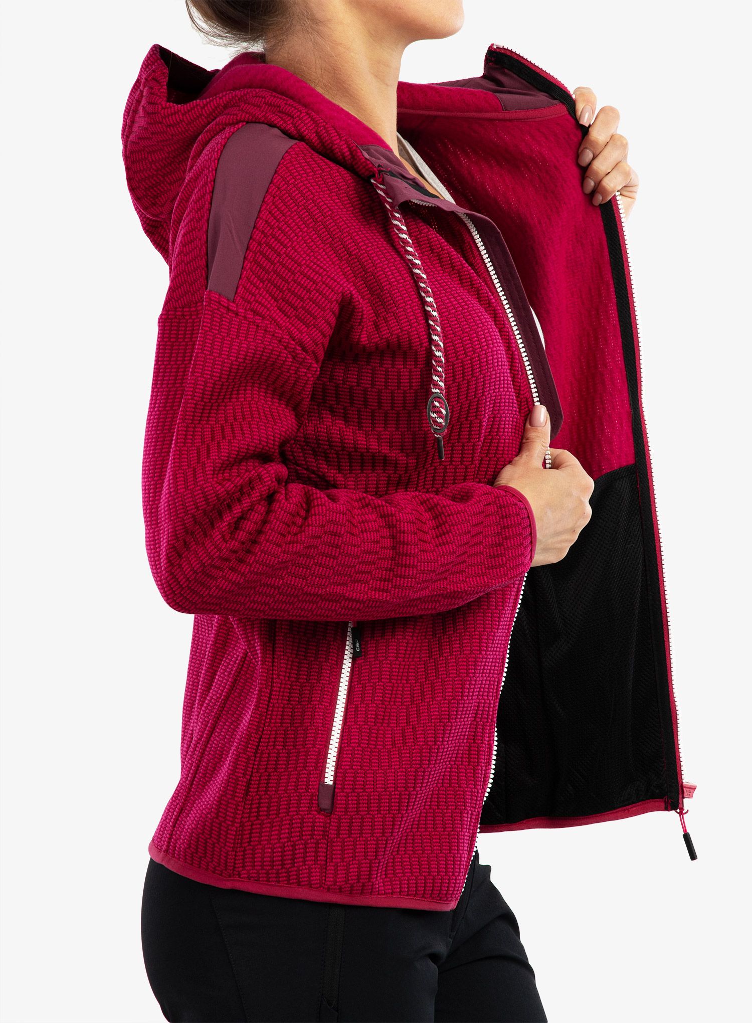 Фліска жіноча CMP Lucy Jacket Fix Hood - fucsia/amaranto