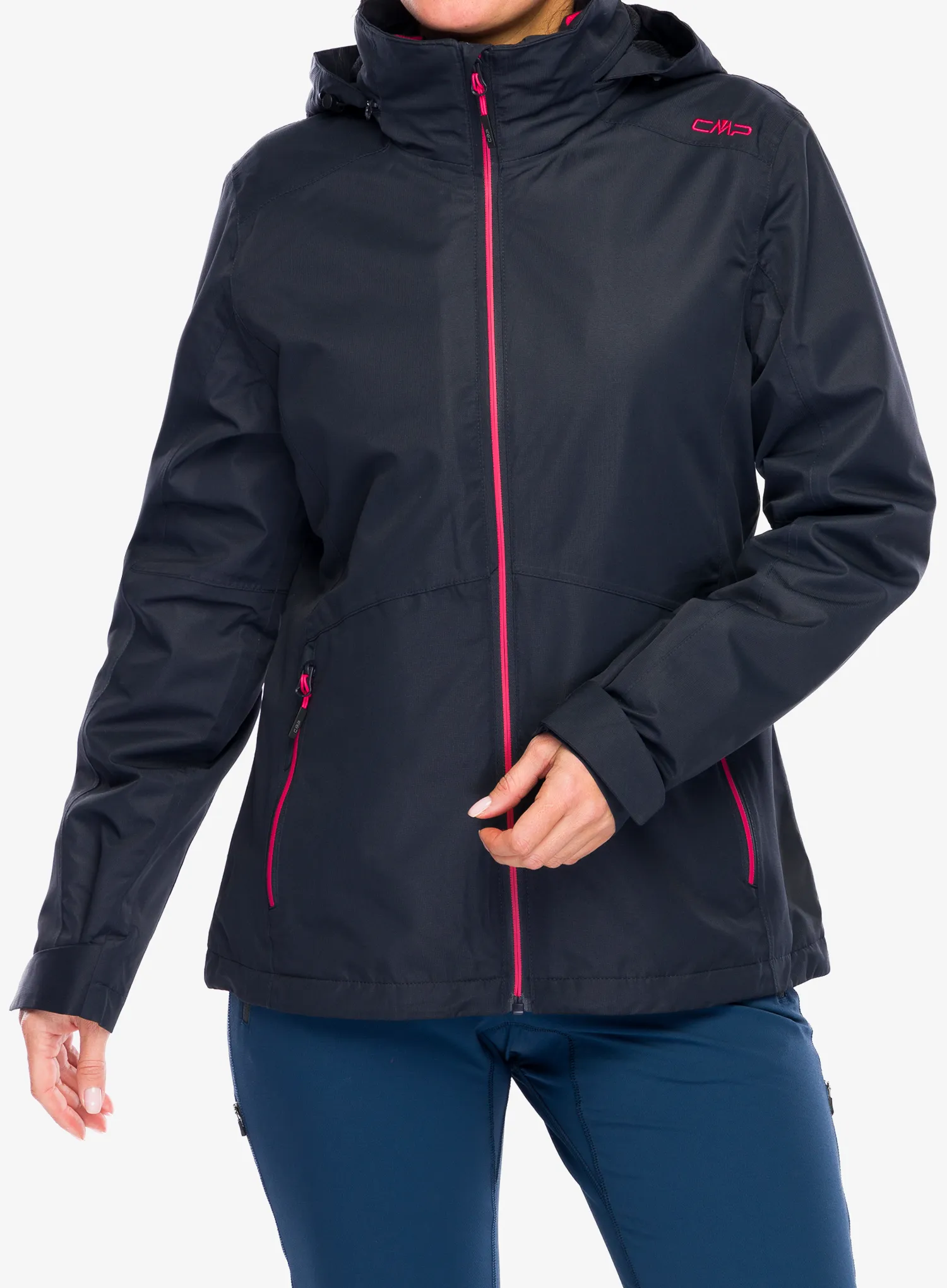 Куртка 3в1 жіноча CMP Page Jacket Zip Hood Detachble Inn.Jacket - antracite/corallo