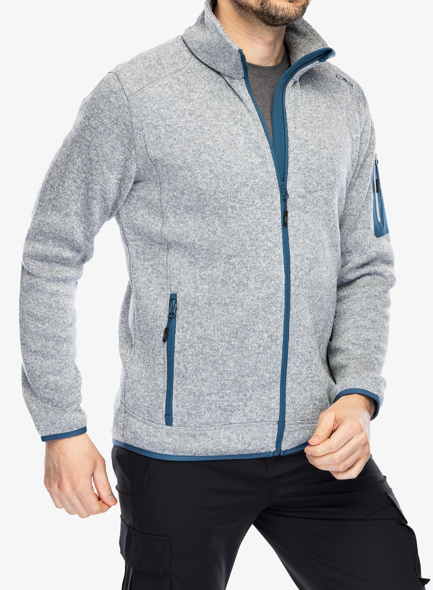 Фліска CMP Perl Jacket Knitted - cemento/bluesteel