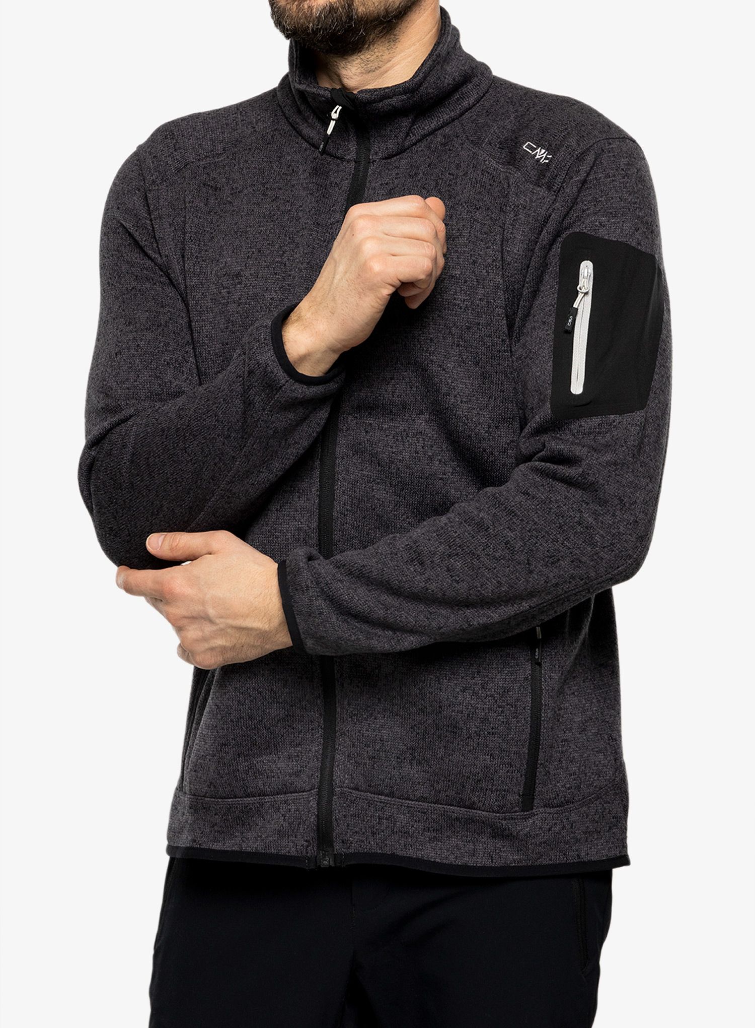 Фліска CMP Perl Jacket Knitted - nero/glacier