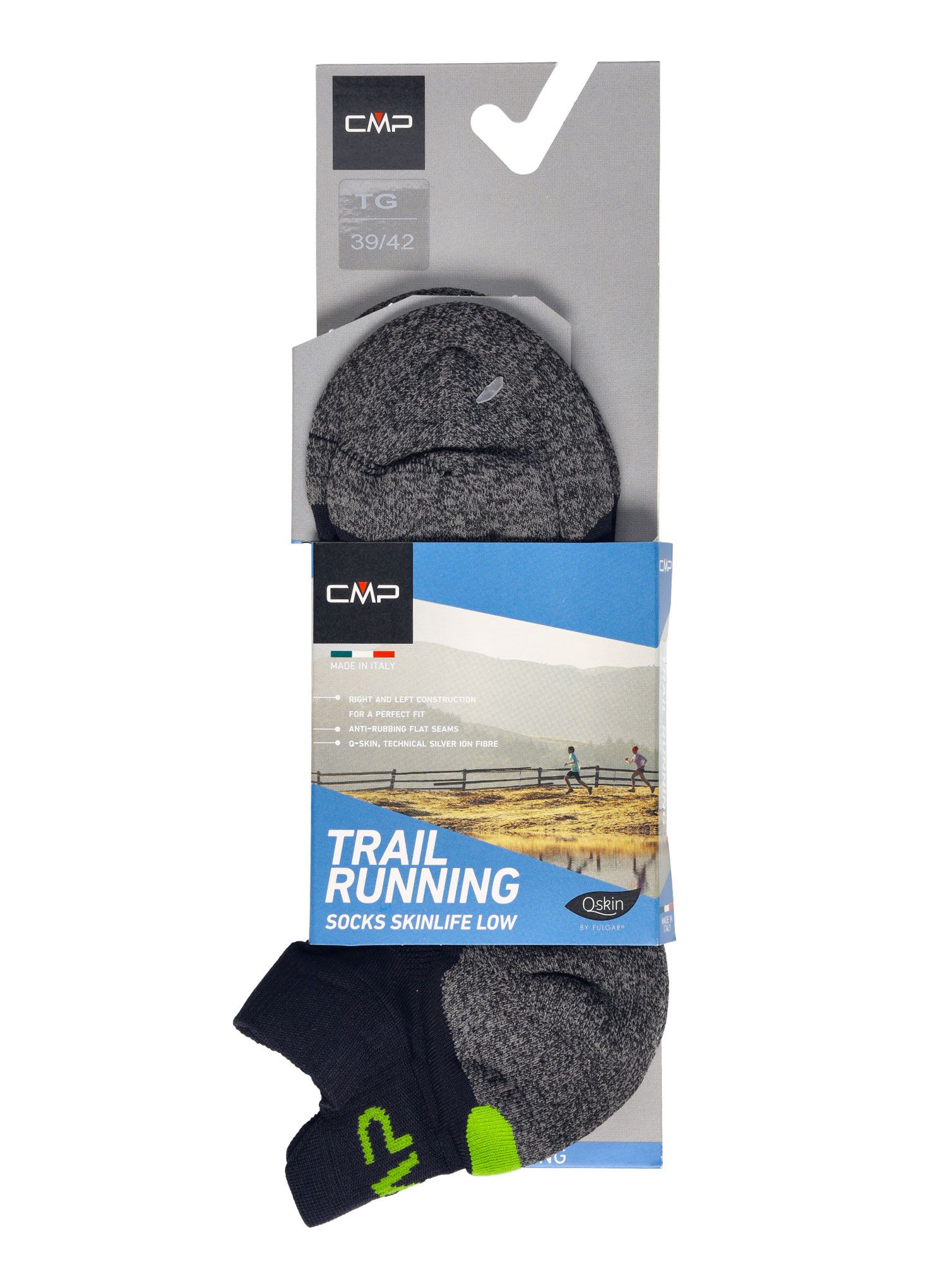 Шкарпетки для бігу CMP Running Sock Skinlife - black/energy