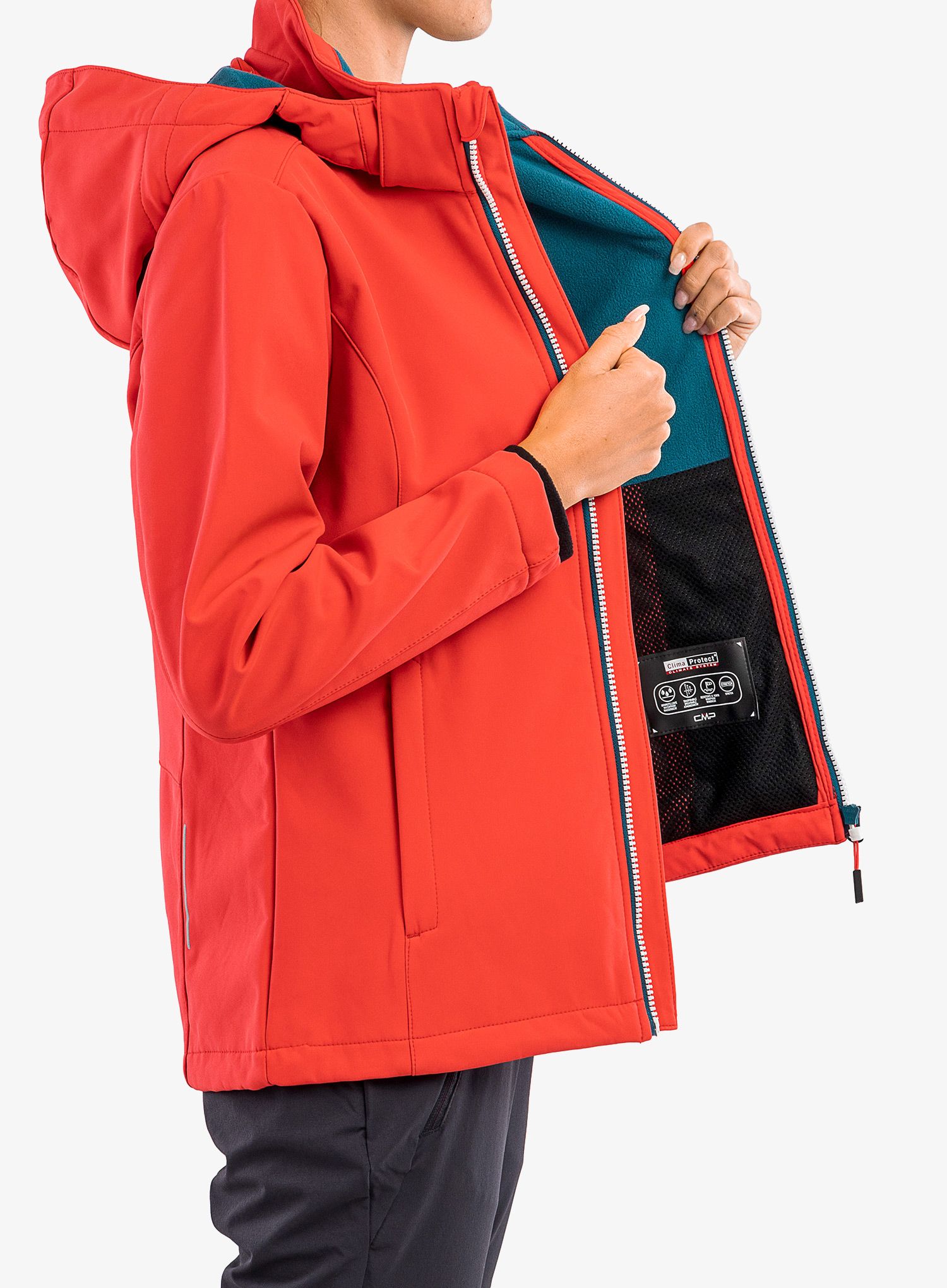 Куртка softshell жіноча CMP Terra Jacket Zip Hood - campari