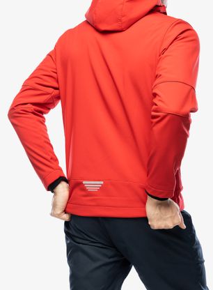 Куртка softshell CMP Vivo Jacket Zip Hood - ferrari/nero