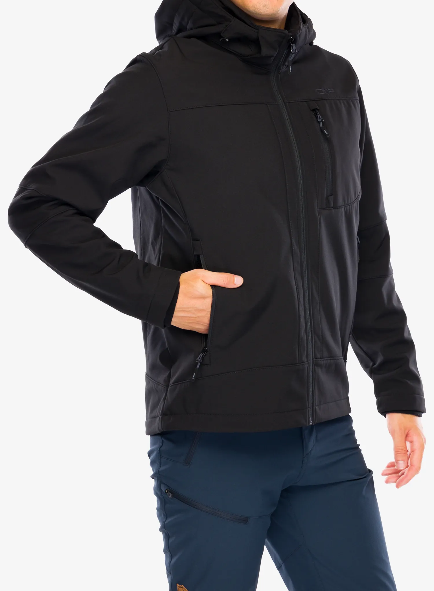 Куртка softshell CMP Vivo Jacket Zip Hood - nero