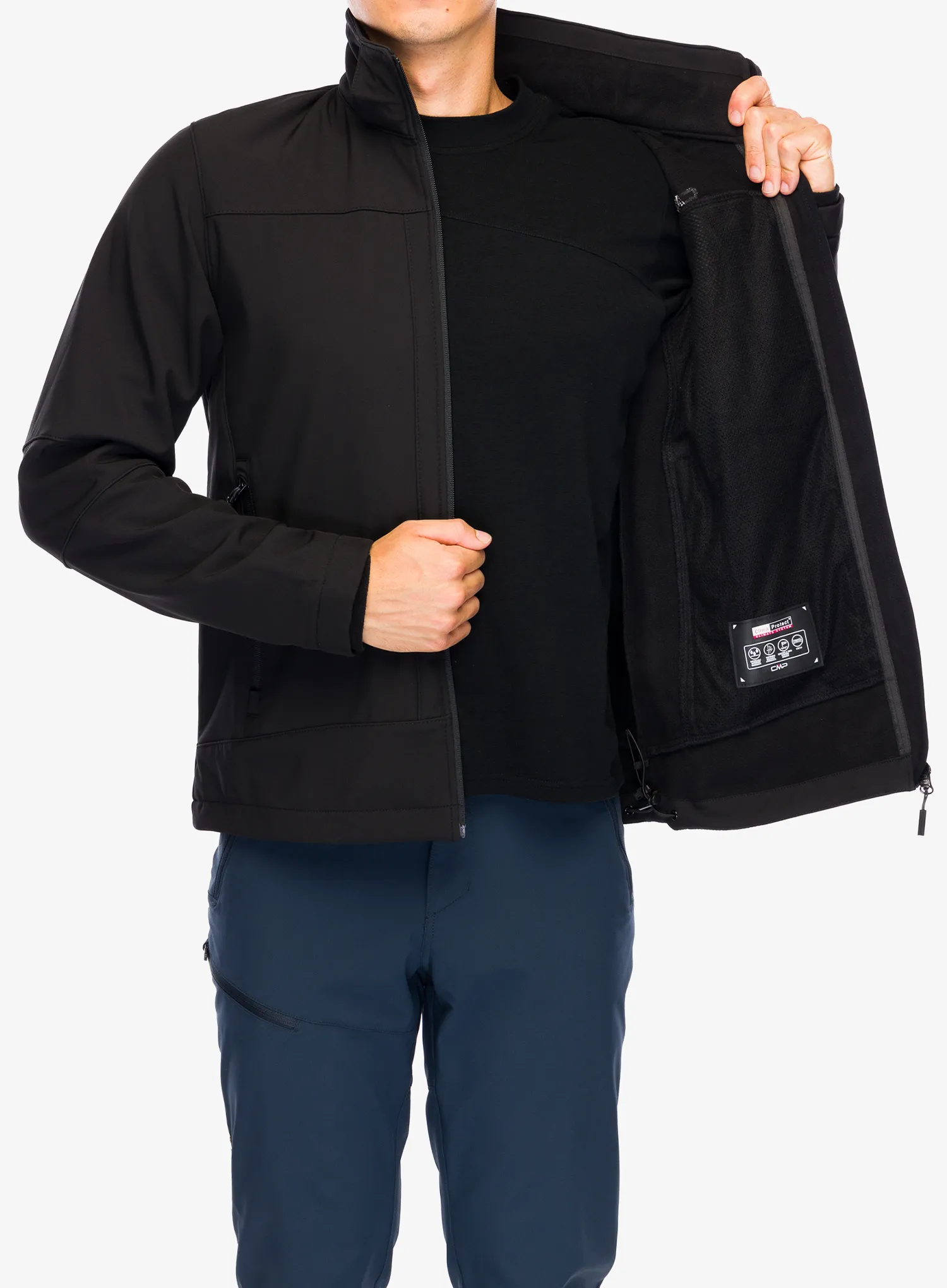 Куртка softshell CMP Vivo Jacket Zip Hood - nero