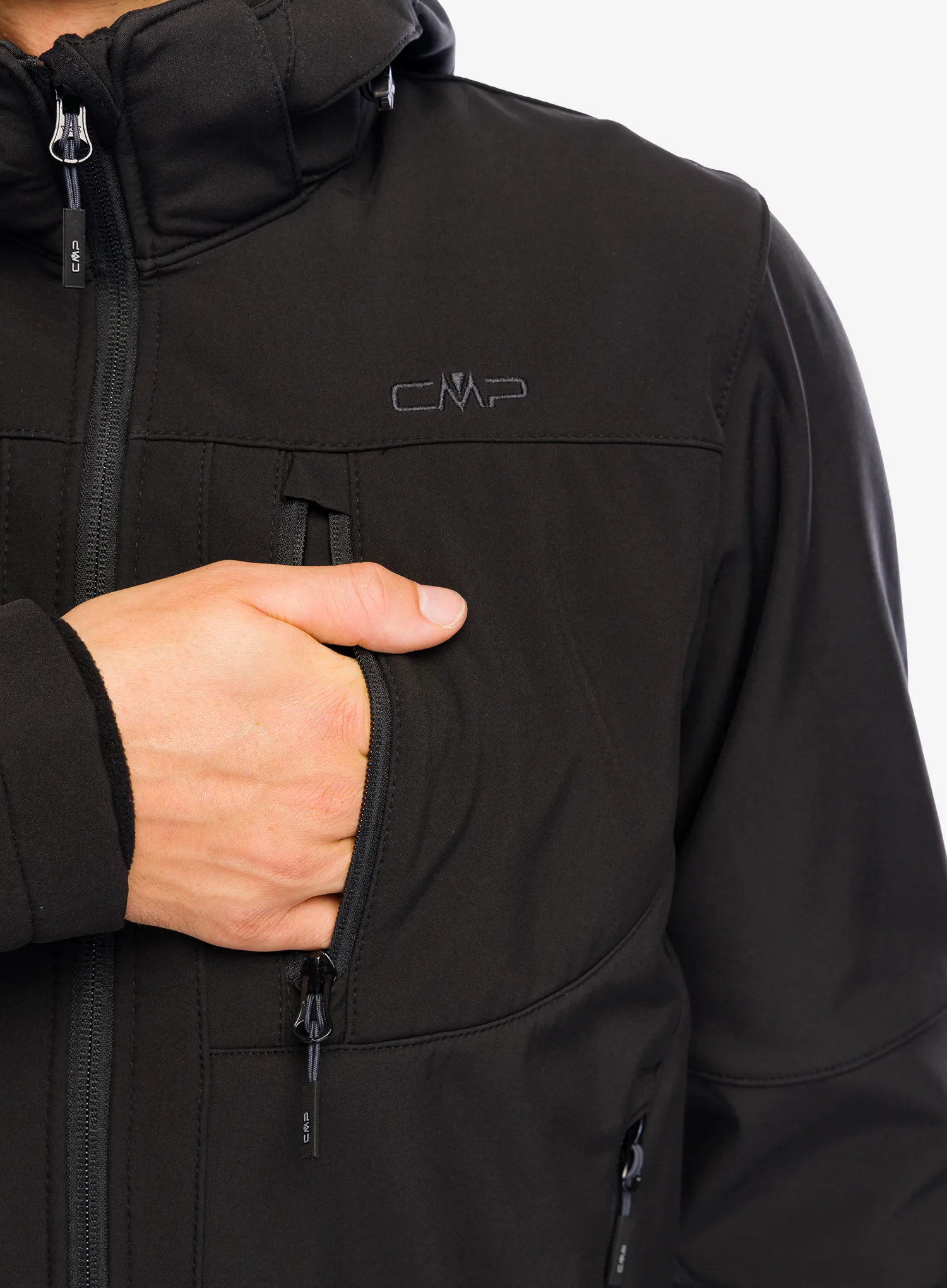 Куртка softshell CMP Vivo Jacket Zip Hood - nero