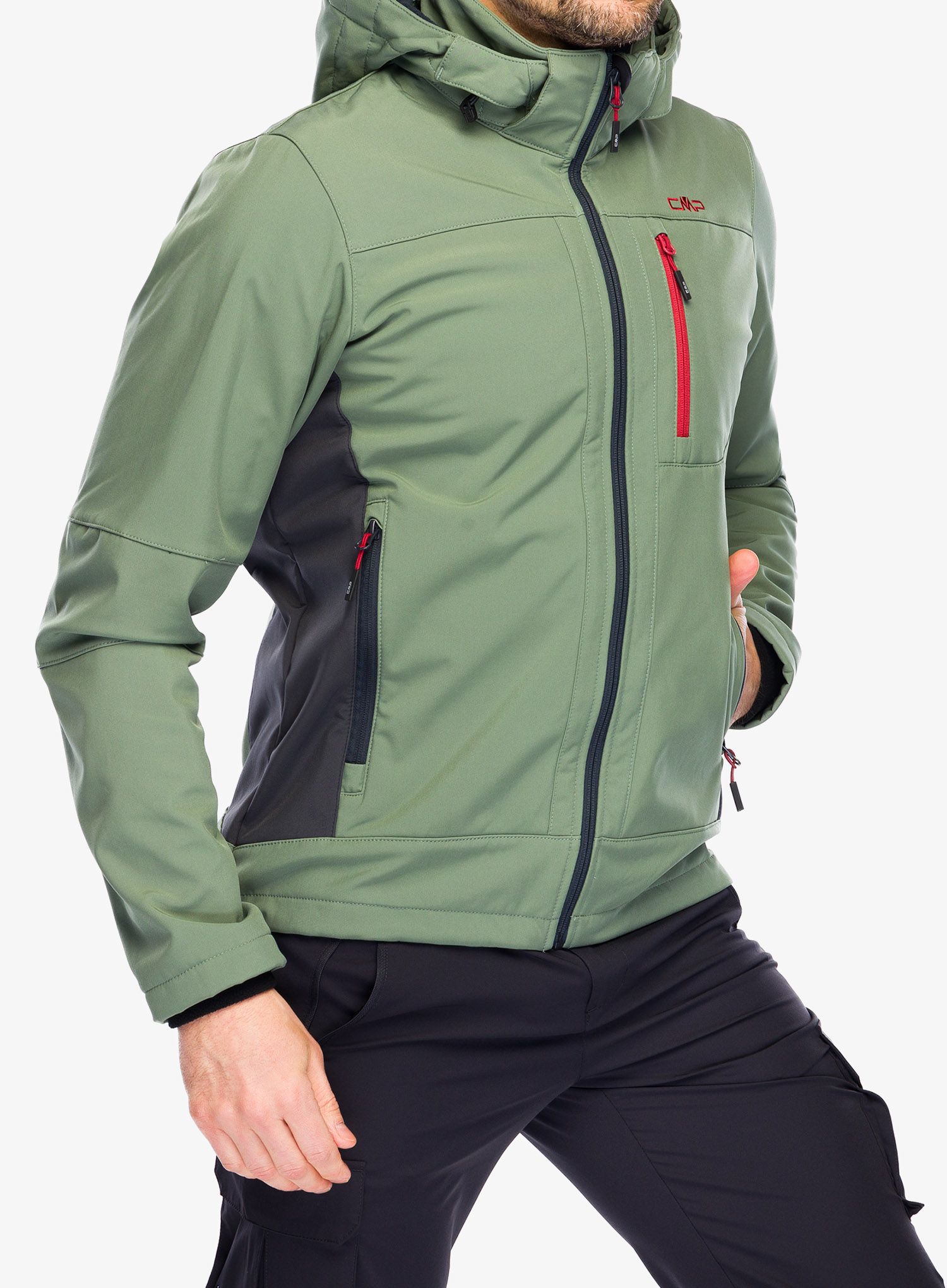 Куртка softshell CMP Vivo Jacket Zip Hood - salvia