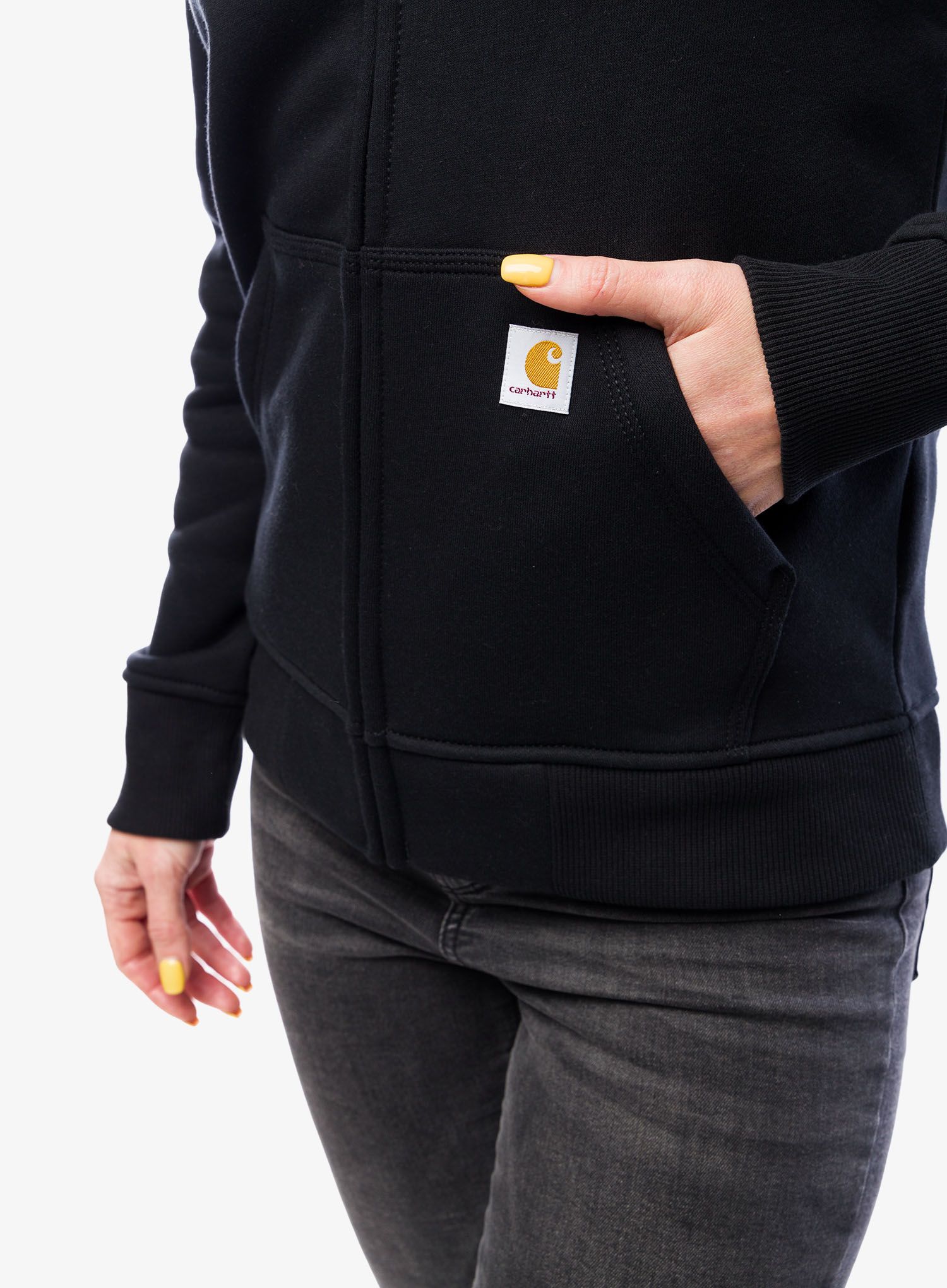 Кофта з каптуром жіноча Carhartt Clarksburg Zip Sweatshirt - black