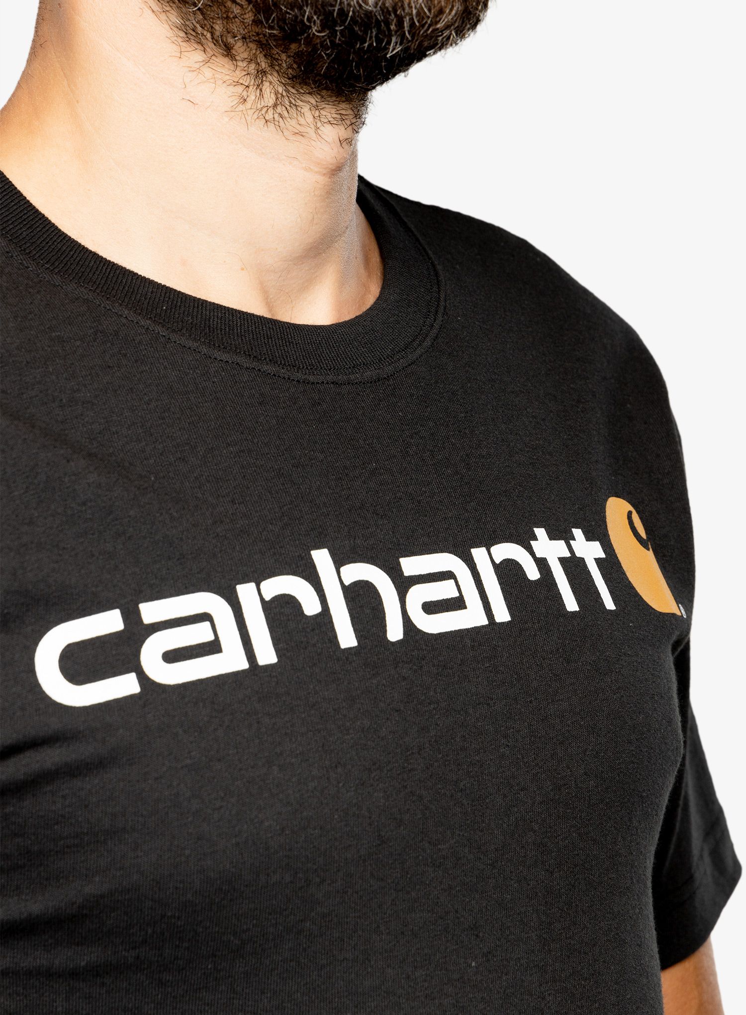 Футболка бавовняна Carhartt Core Logo T-Shirt S/S - black