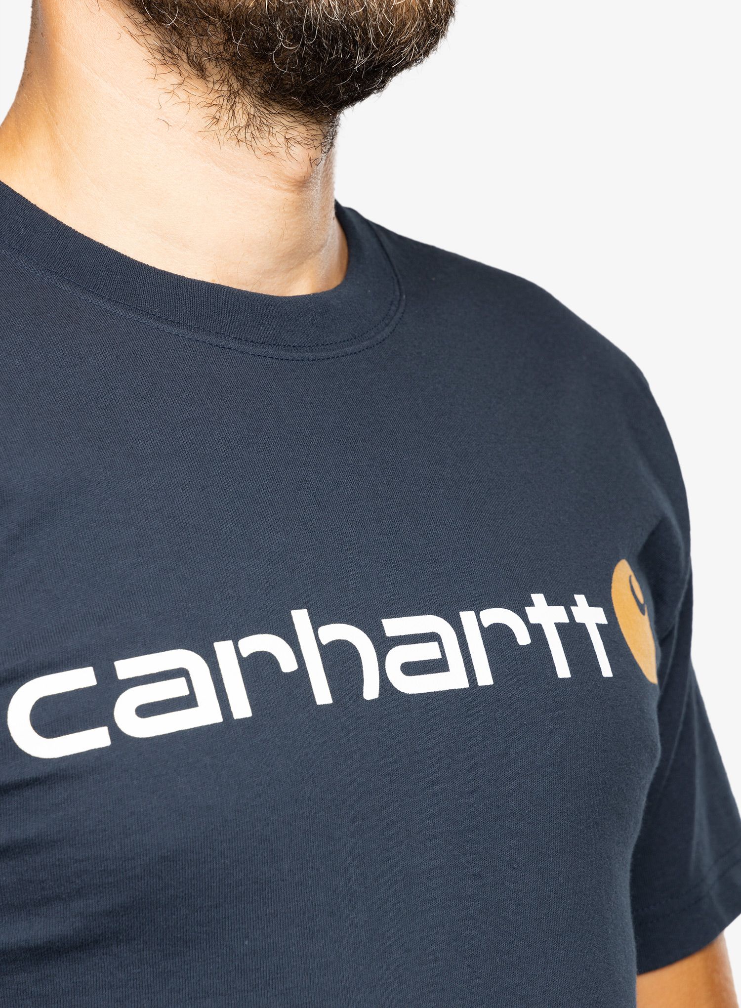 Футболка Carhartt Core Logo T-Shirt S/S - navy