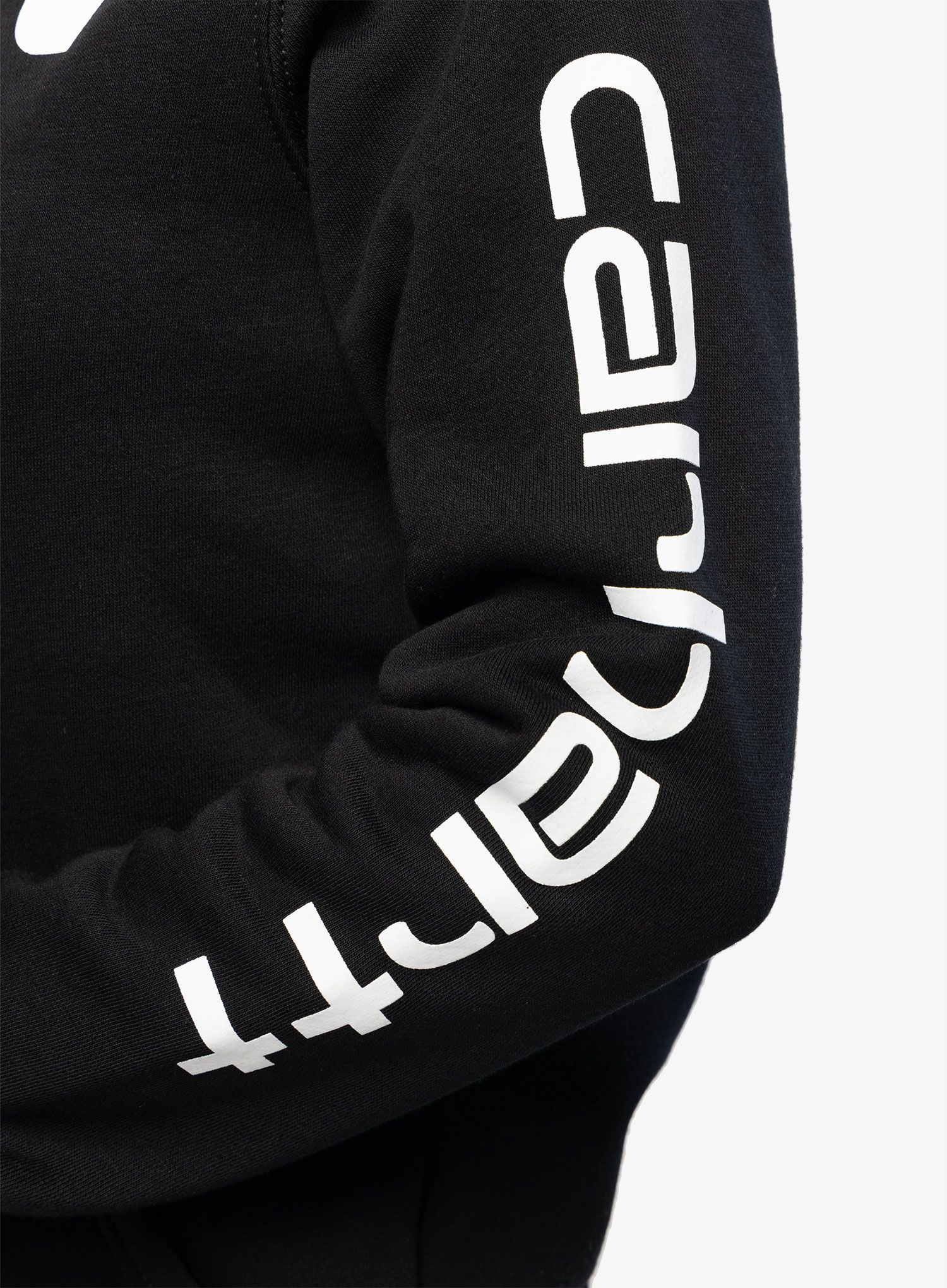 Кофта з каптуром жіноча Carhartt Logo Sleeve Graphic Sweatshirt - black