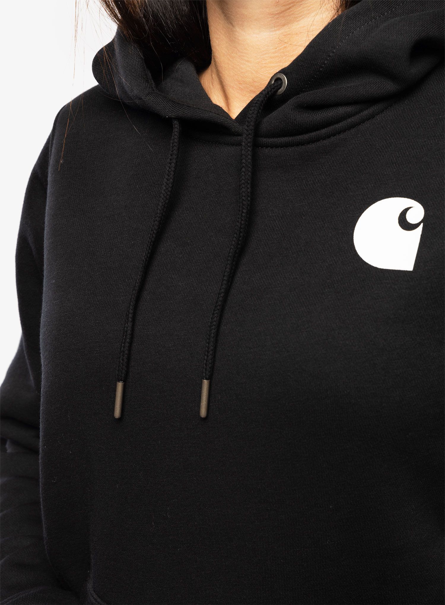 Кофта з каптуром жіноча Carhartt Logo Sleeve Graphic Sweatshirt - black