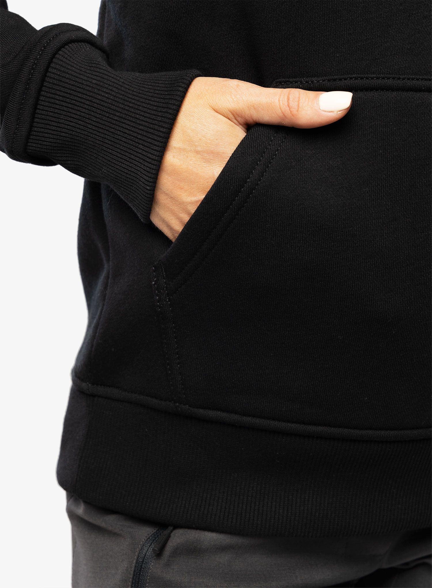 Кофта з каптуром жіноча Carhartt Logo Sleeve Graphic Sweatshirt - black