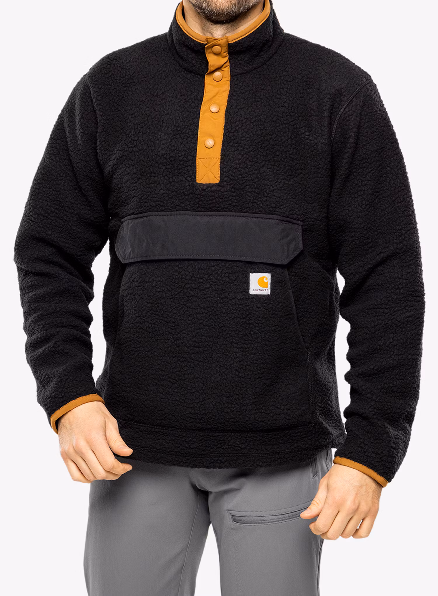 Фліска Carhartt Relaxed Fit Fleece Pullover - black