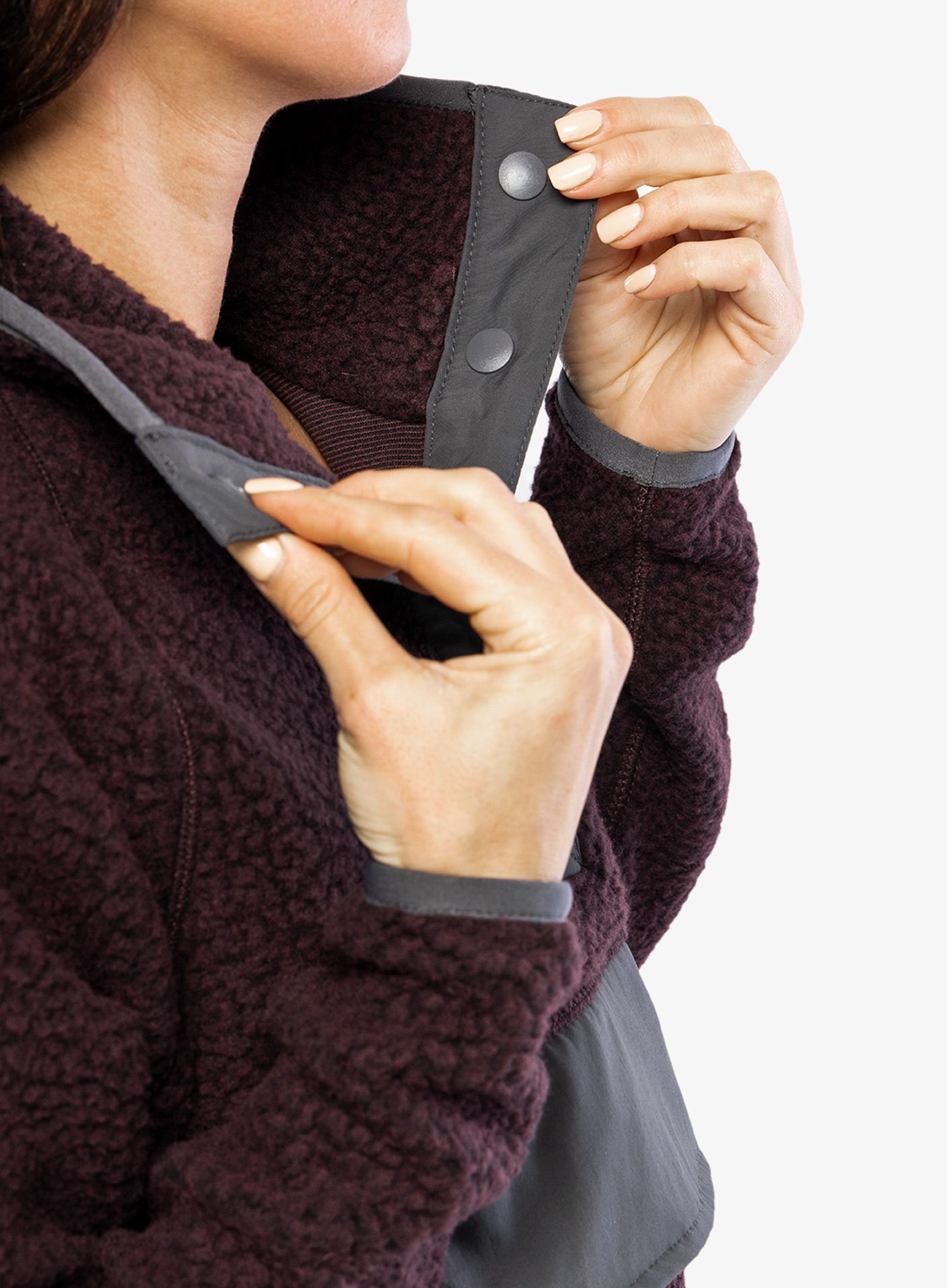 Фліска жіноча Carhartt Relaxed Fit Fleece Pullover - blackberry heather