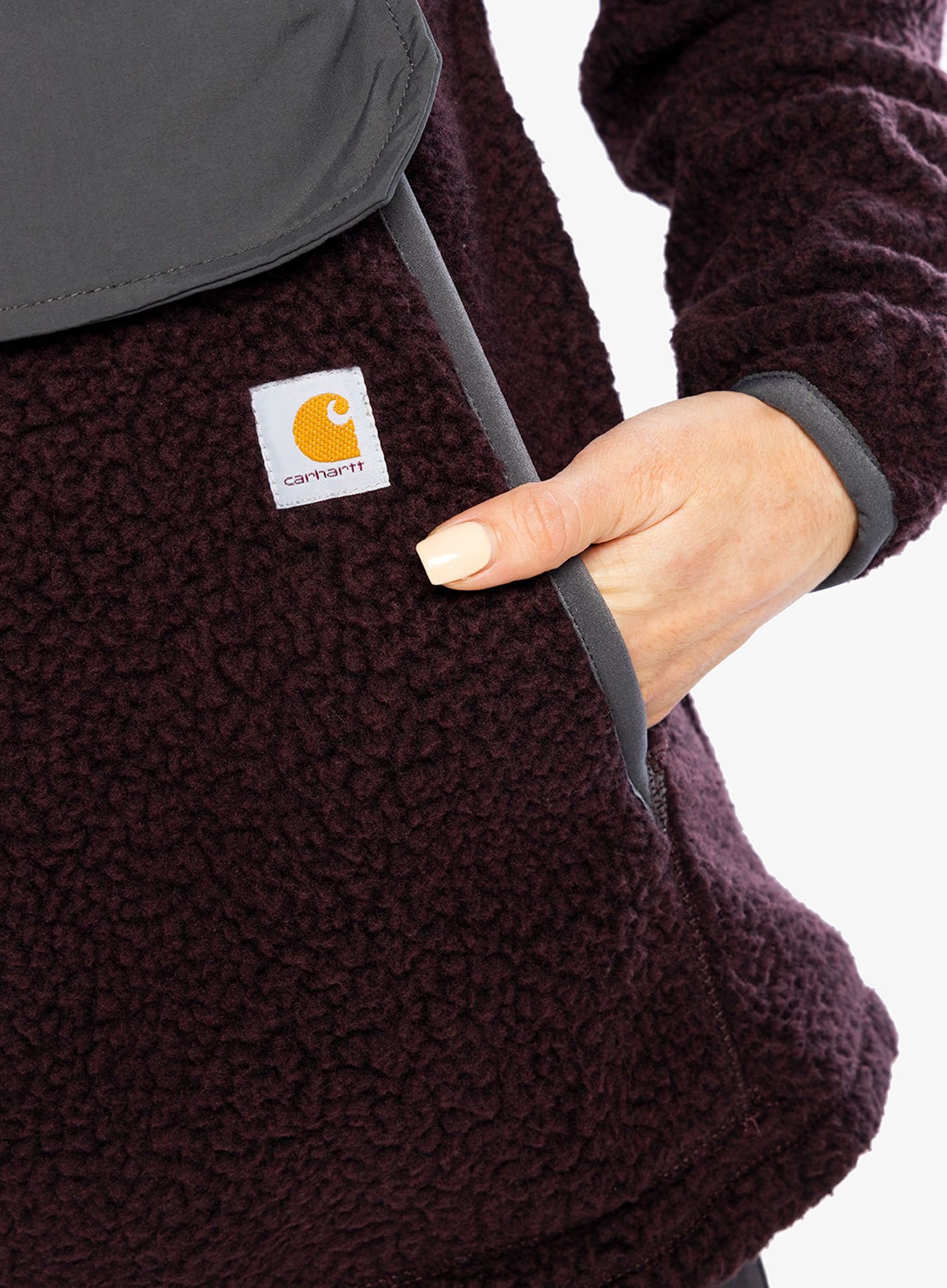 Фліска жіноча Carhartt Relaxed Fit Fleece Pullover - blackberry heather