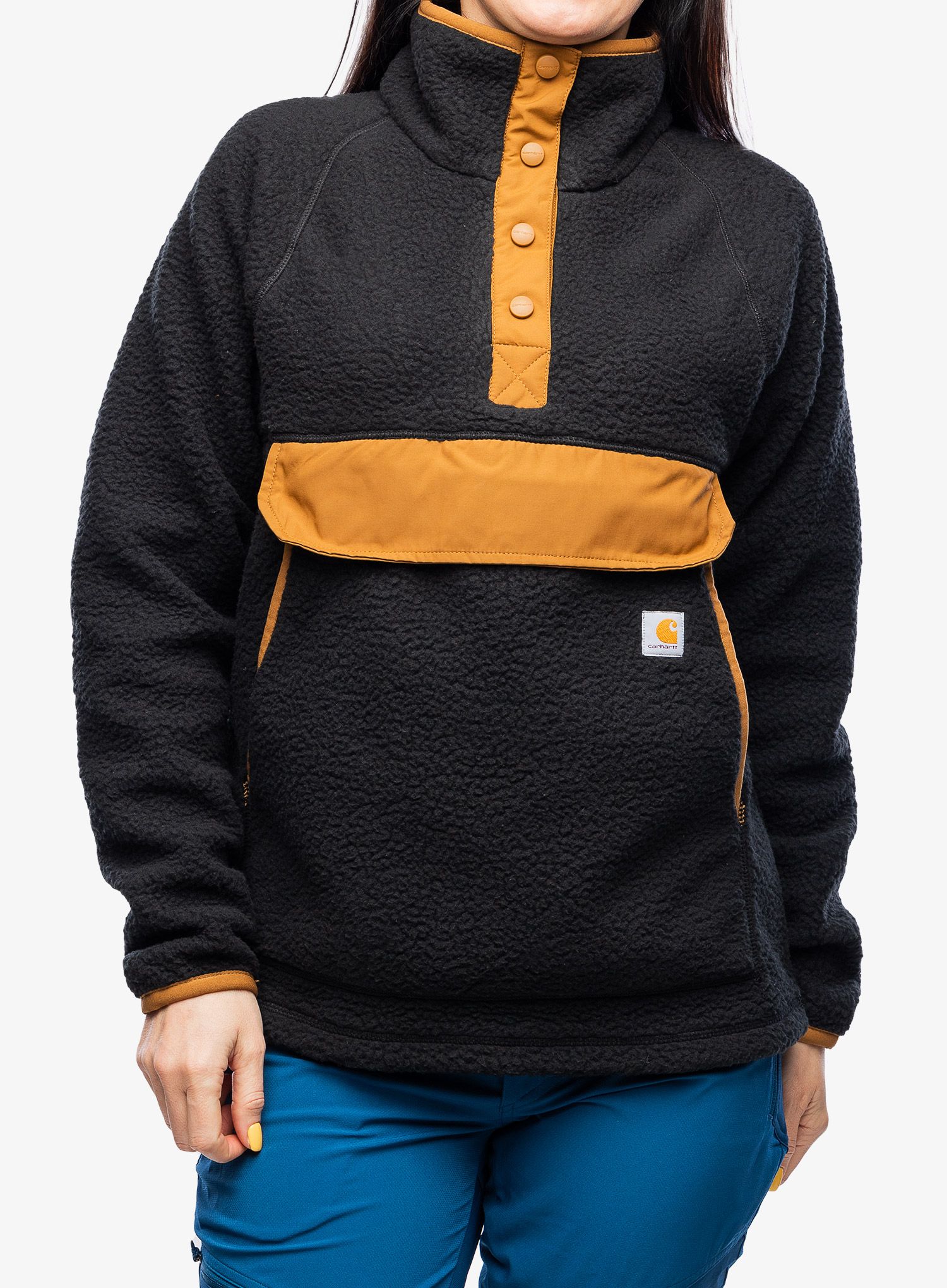 Фліска жіноча Carhartt Relaxed Fit Fleece Pullover - black
