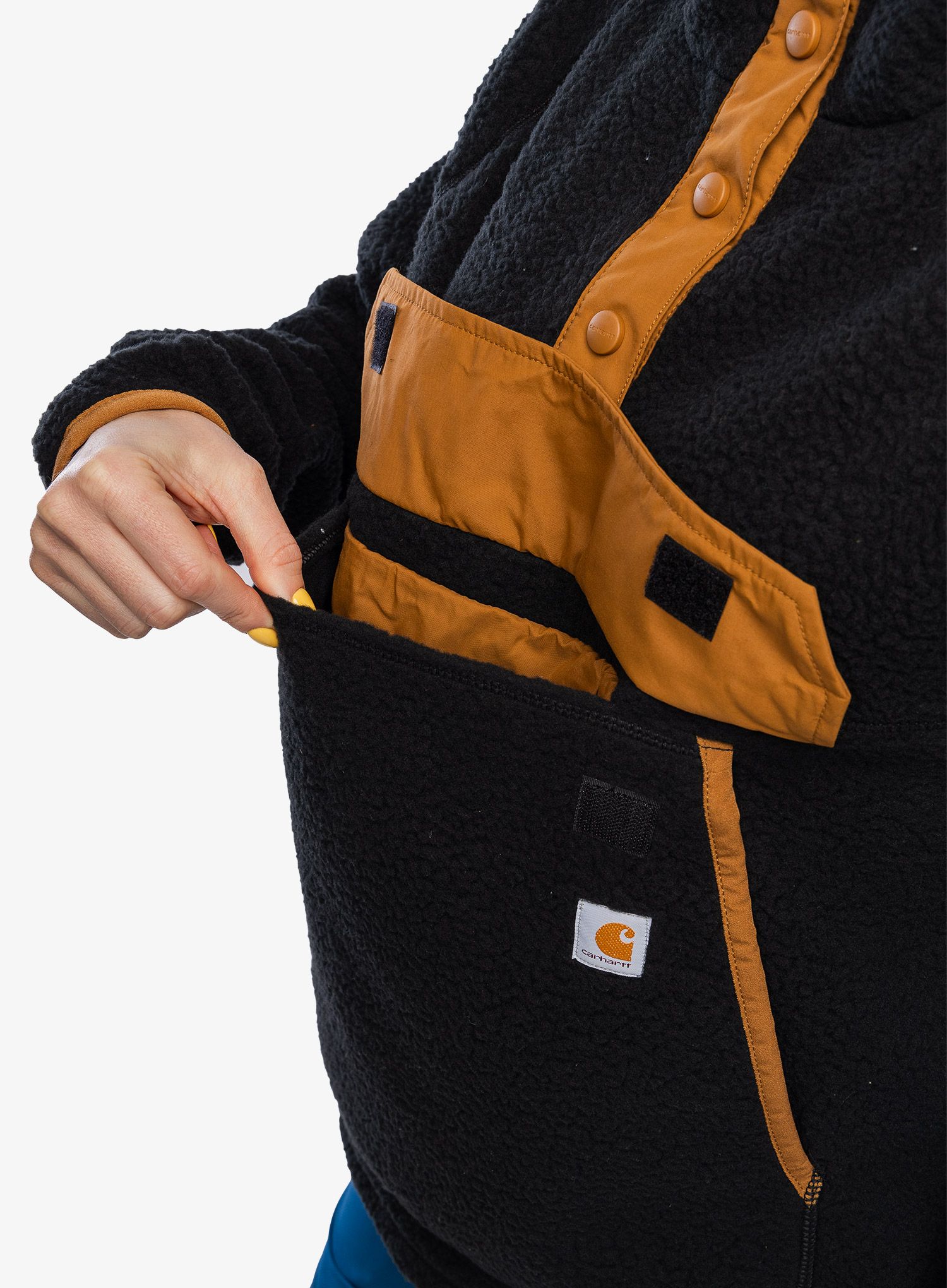 Фліска жіноча Carhartt Relaxed Fit Fleece Pullover - black