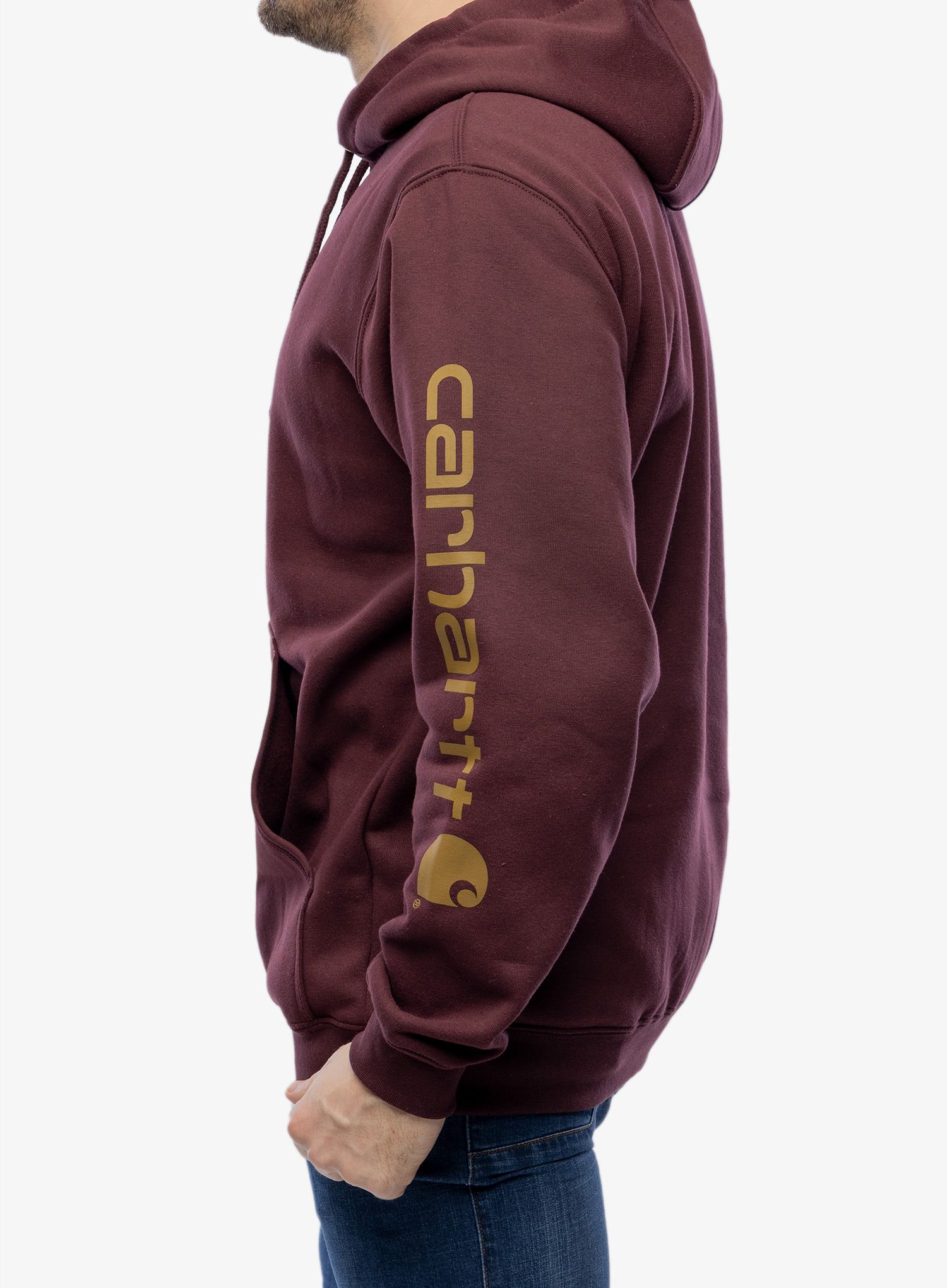 Кофта Carhartt Sleeve Logo Hooded Sweatshirt - port