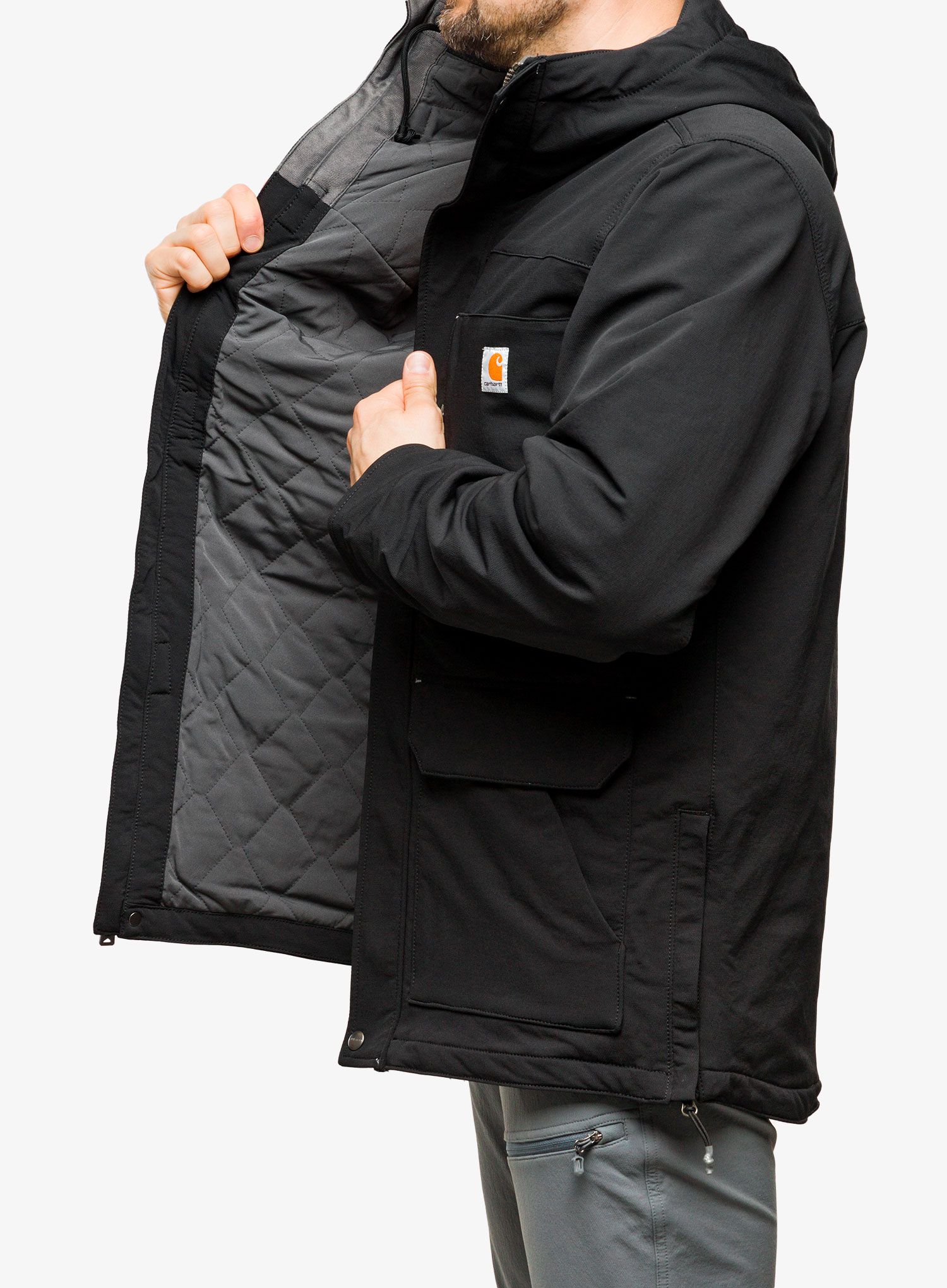 Куртка утеплена Carhartt Super Dux Bonded Chore Coat - black