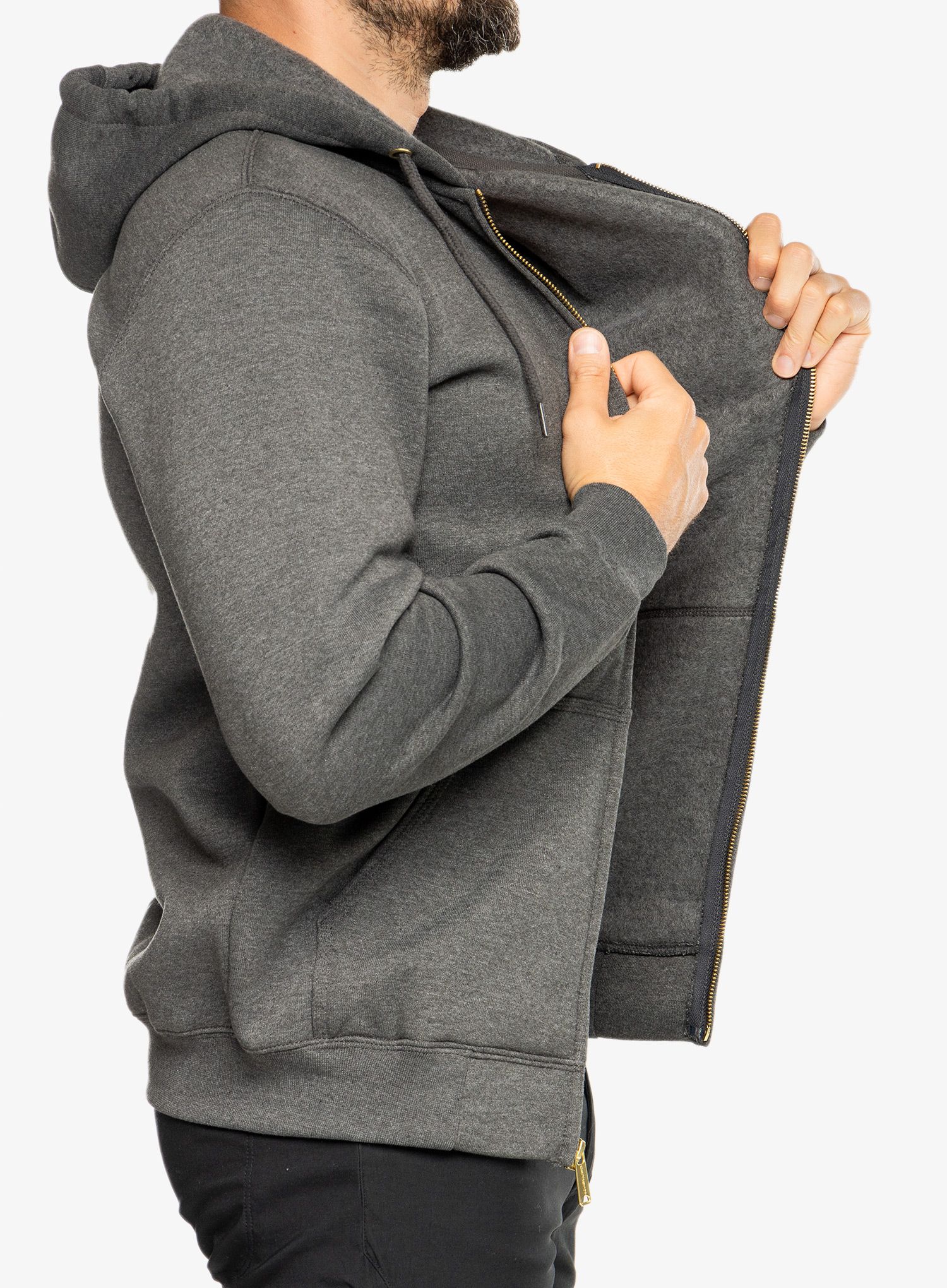 Кофта на замку Carhartt Zip Hooded Sweatshirt - carbon heather