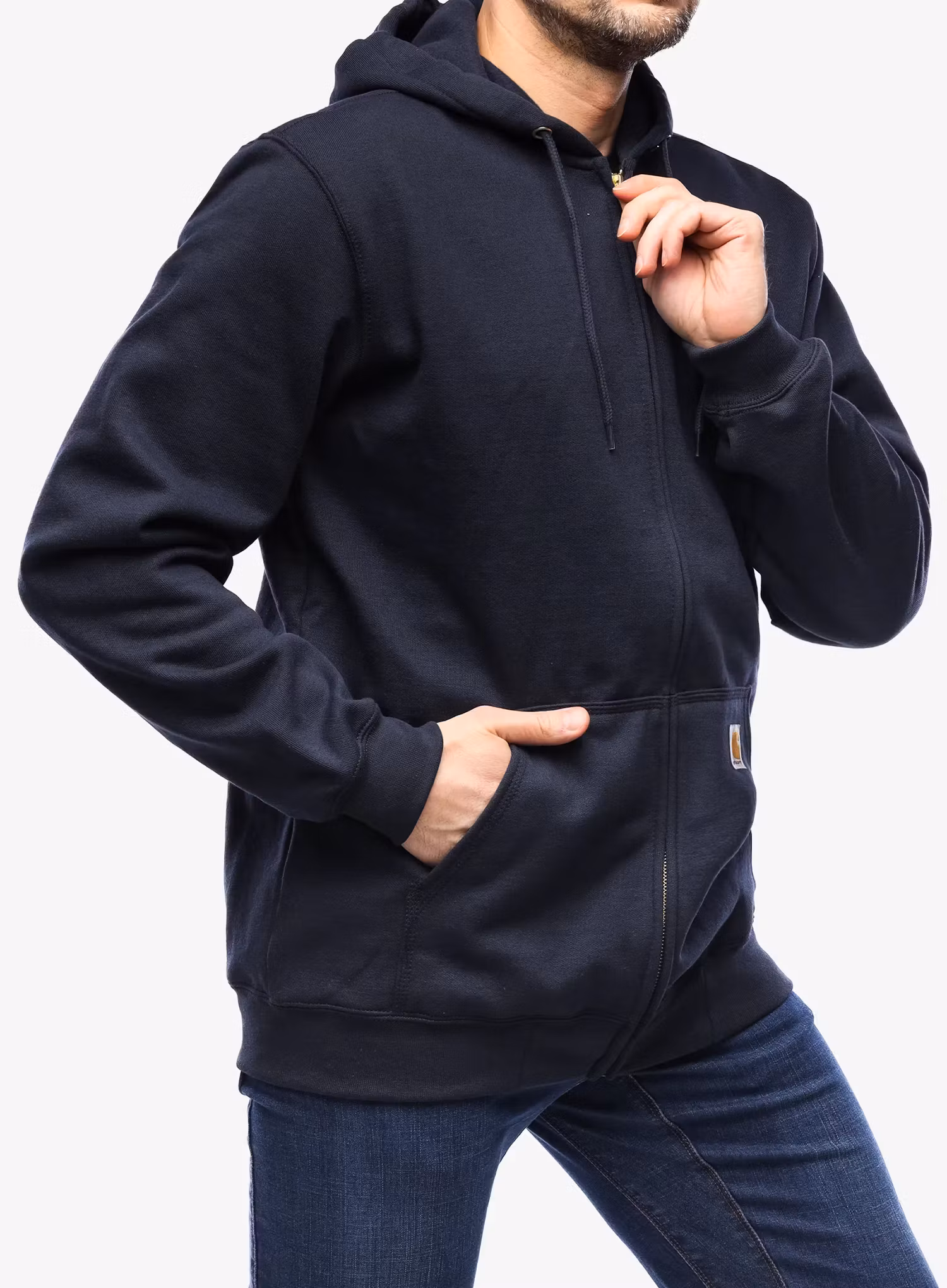 Кофта на замку Carhartt Zip Hooded Sweatshirt - new navy | 8a.ua