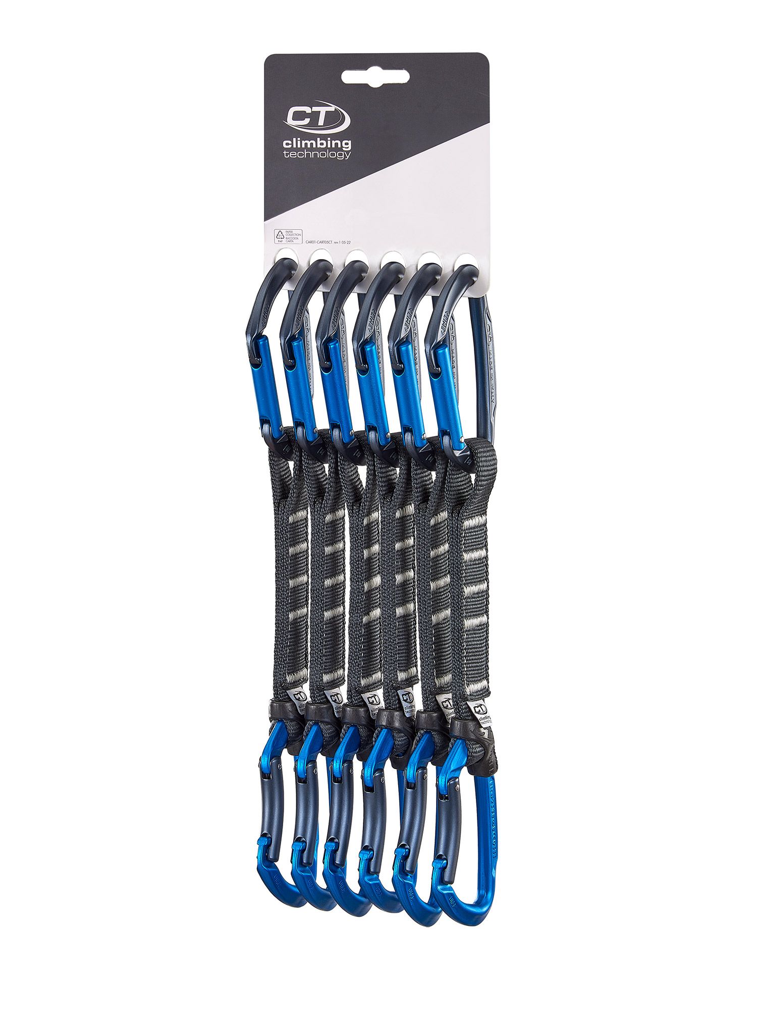 відтяжки Climbing Technology/SKYLOTEC Lime Set NY Pro 17 cm 6-Pack - anthracite/electricblue