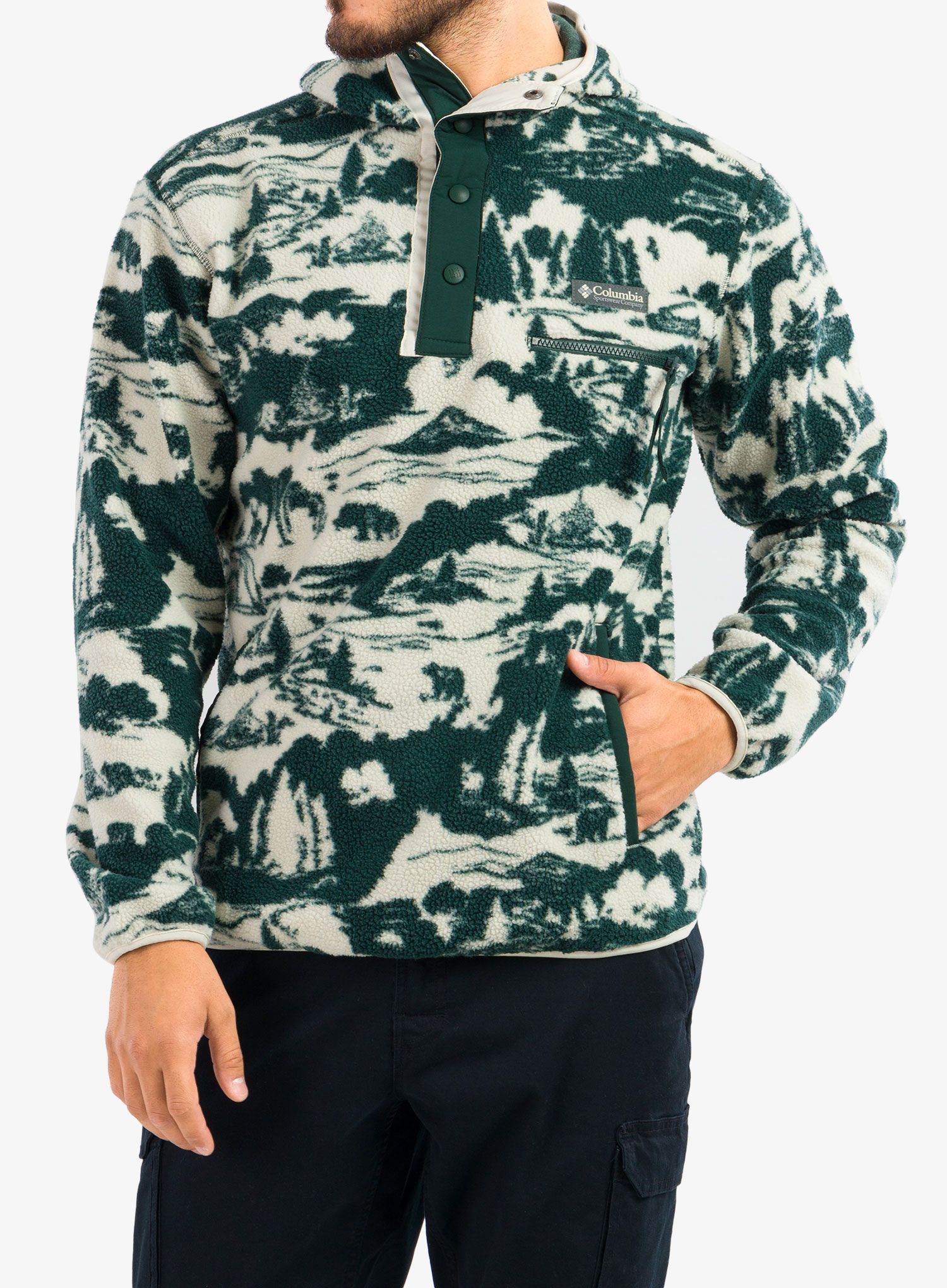 Кофта з каптуром Columbia Helvetia Hoodie - spruce roasted print
