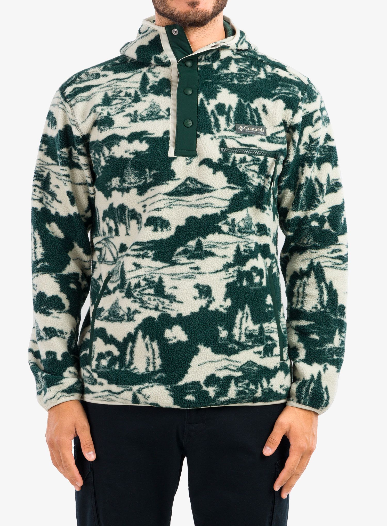 Кофта з каптуром Columbia Helvetia Hoodie - spruce roasted print