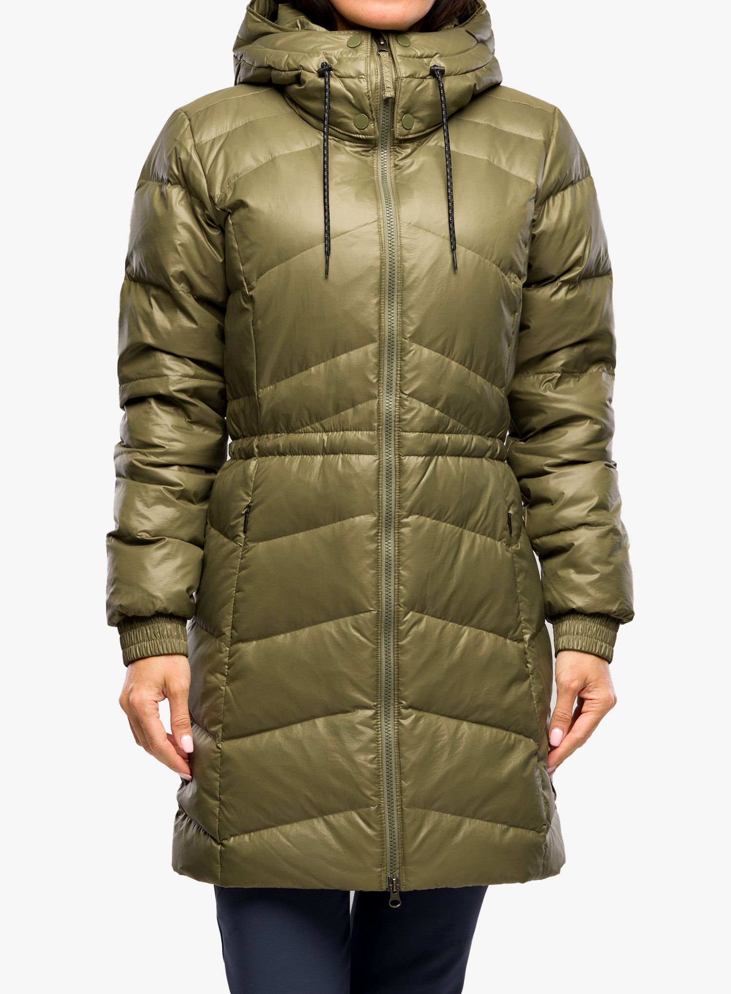 Плащ пуховий жіночий Columbia Icy Heights II Down Mid Jacket - stone green gunmetal