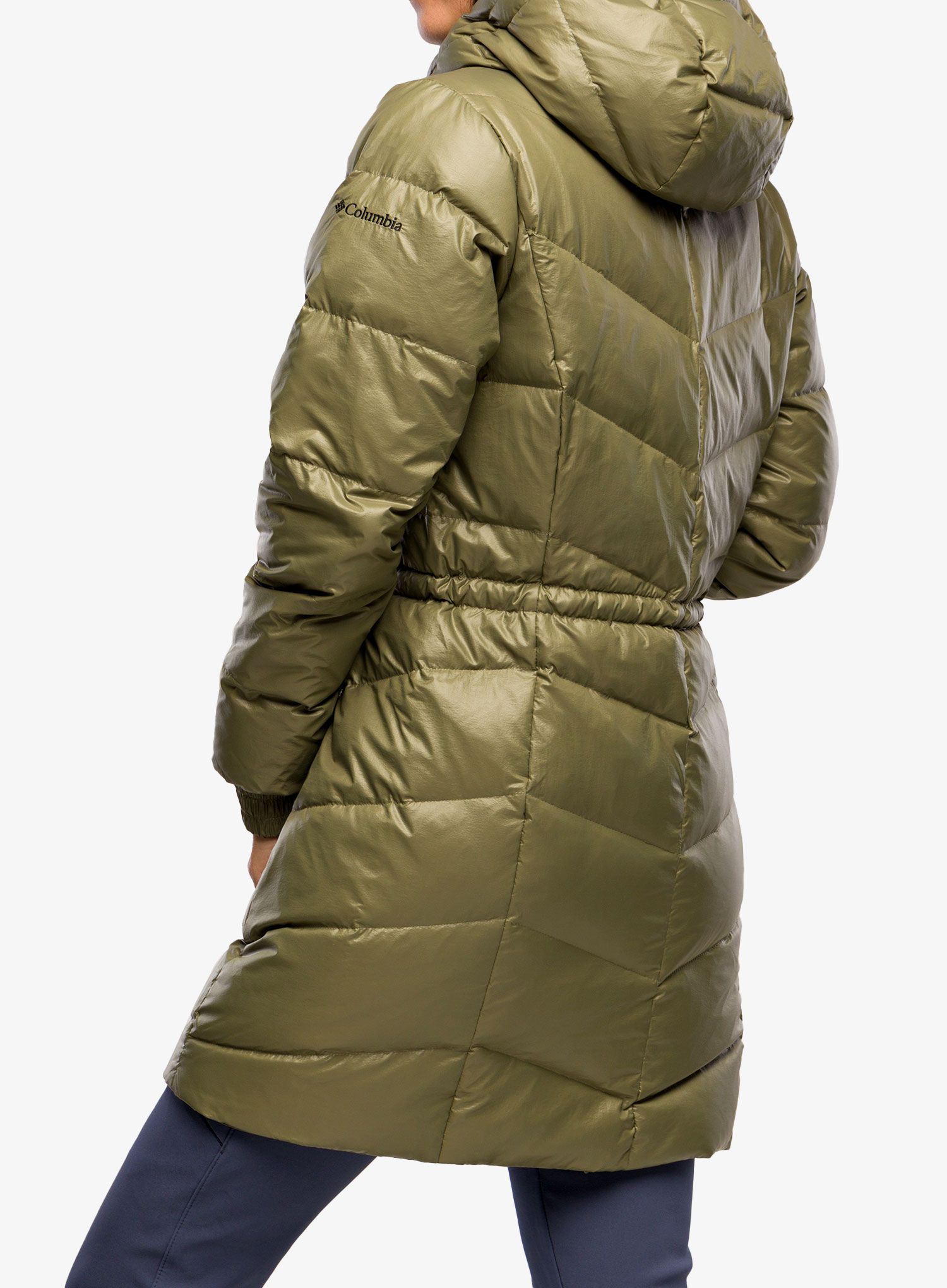 Плащ пуховий жіночий Columbia Icy Heights II Down Mid Jacket - stone green gunmetal