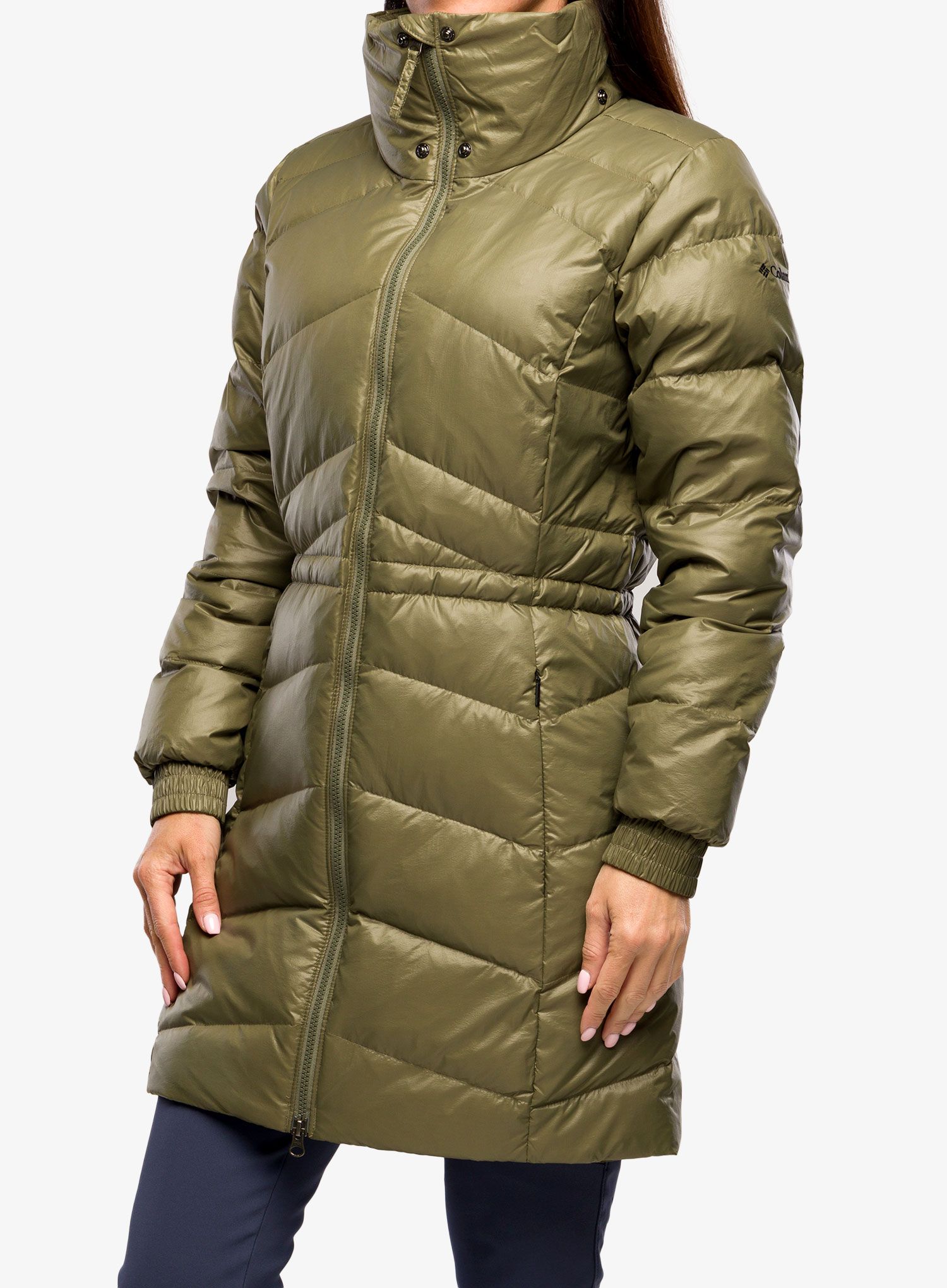 Плащ пуховий жіночий Columbia Icy Heights II Down Mid Jacket - stone green gunmetal
