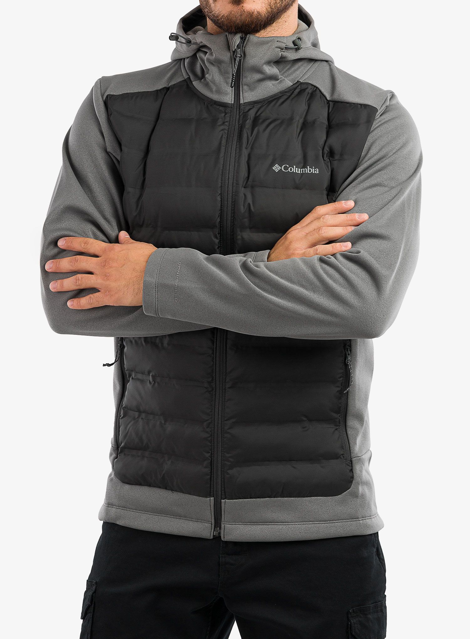 Куртка Columbia Out-Shield Insulated Full Zip Hoodie - city grey/shark