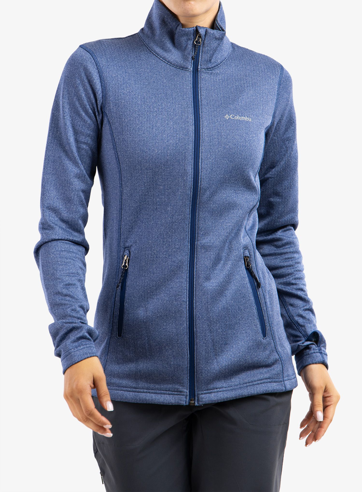 Кофта жіноча Columbia Park View Grid Fleece Full Zip - dark sapphire heather