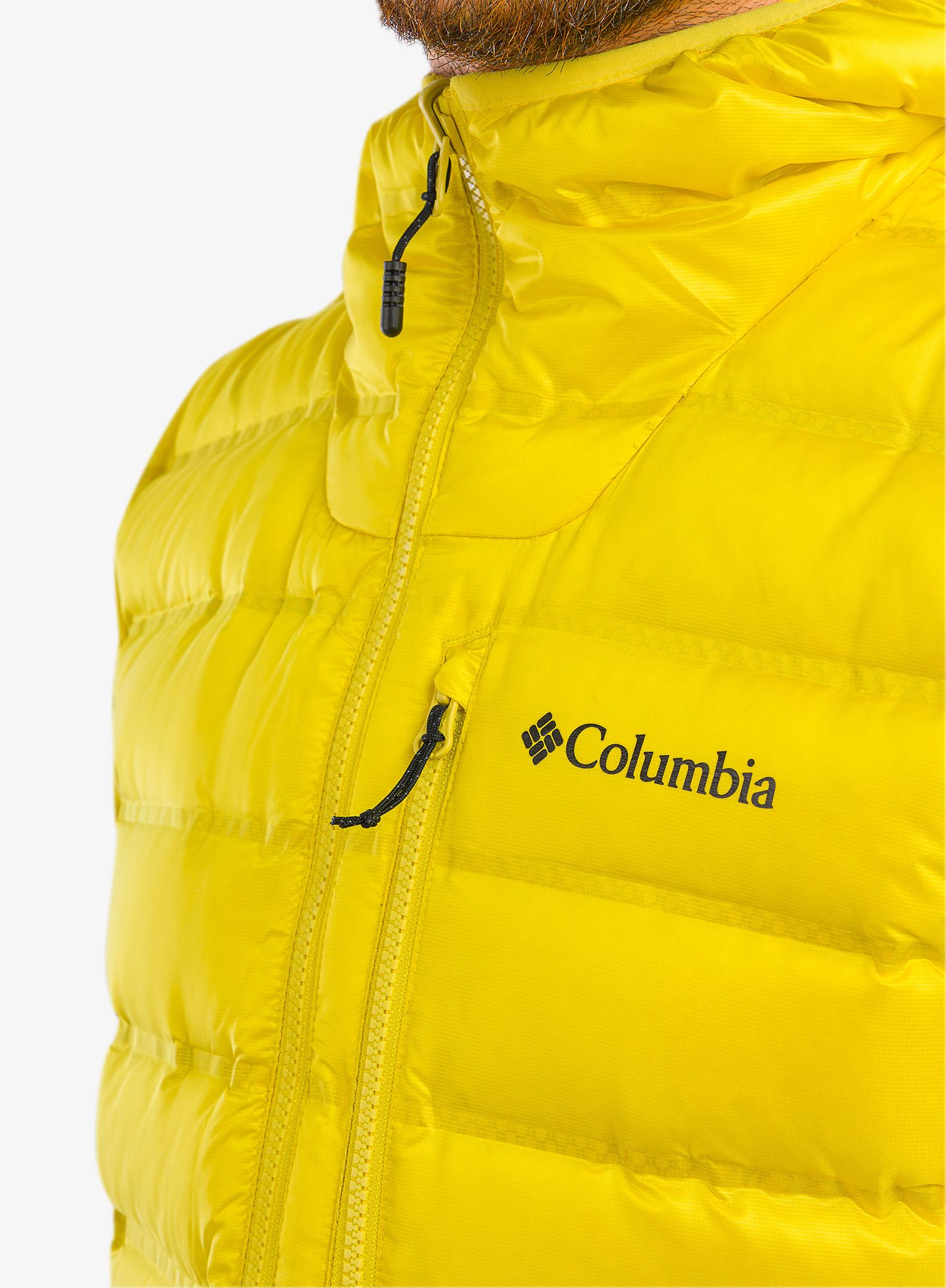 Пуховик Columbia Pebble Peak Down Hooded Jacket - laser lemon
