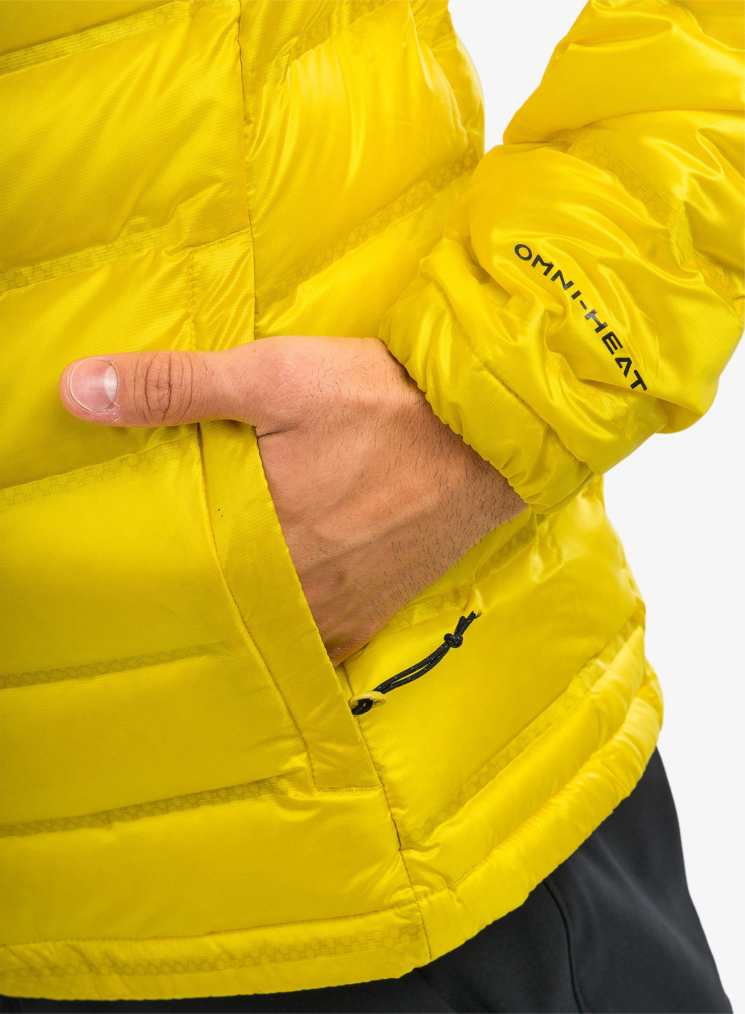 Пуховик Columbia Pebble Peak Down Hooded Jacket - laser lemon