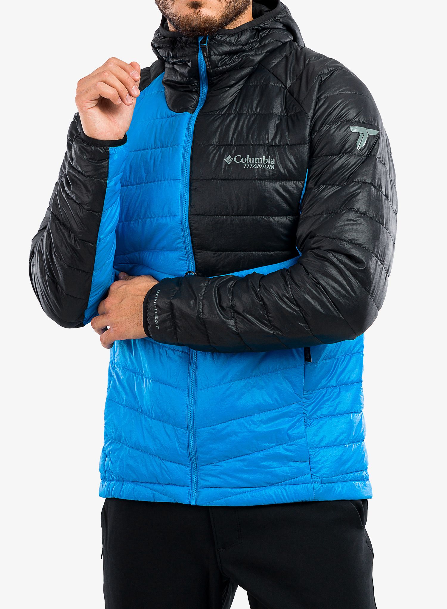 Куртка зимова Columbia Platinum Peak Hooded Jacket - compass blue/black
