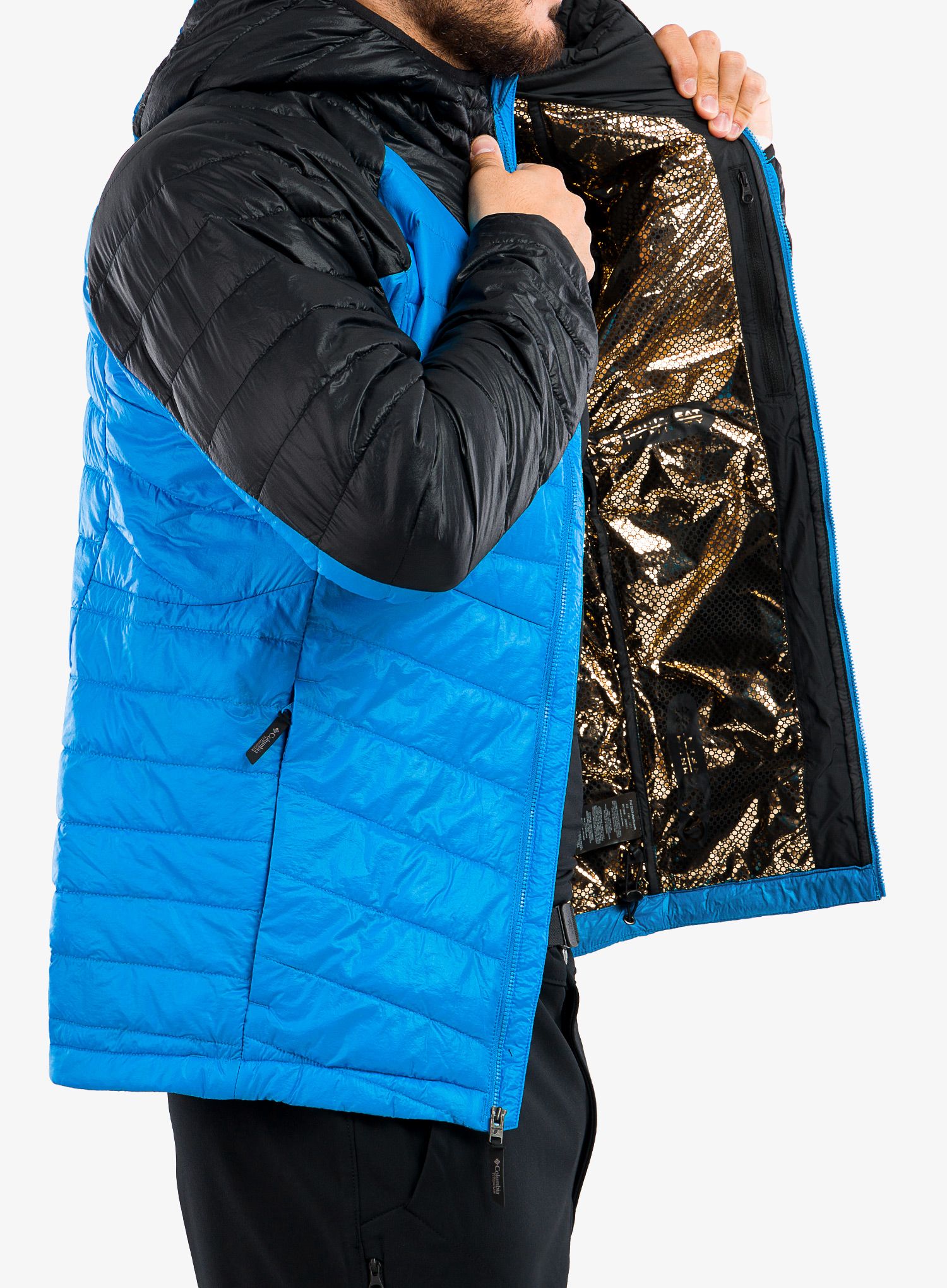 Куртка зимова Columbia Platinum Peak Hooded Jacket - compass blue/black