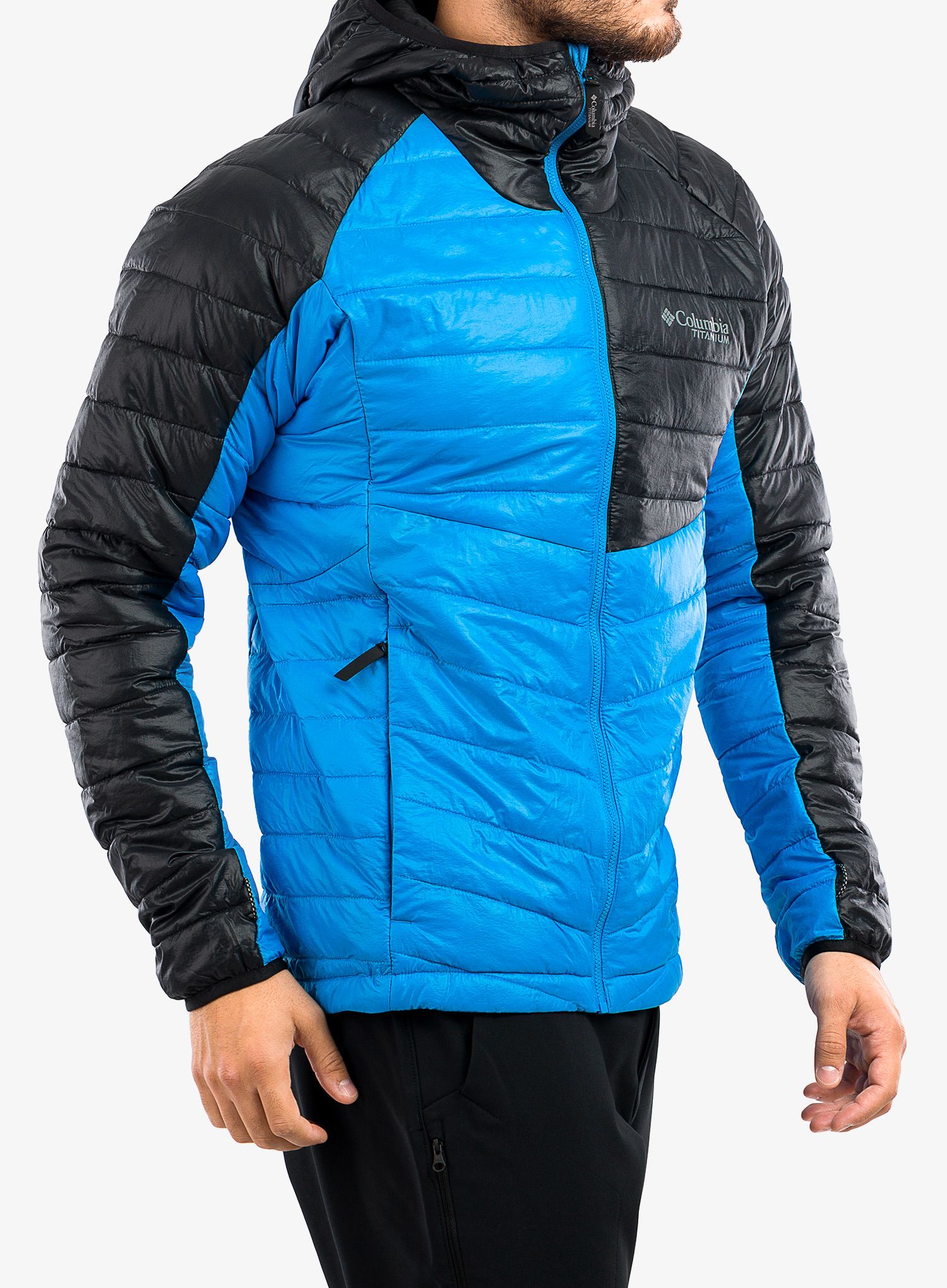 Куртка зимова Columbia Platinum Peak Hooded Jacket - compass blue/black