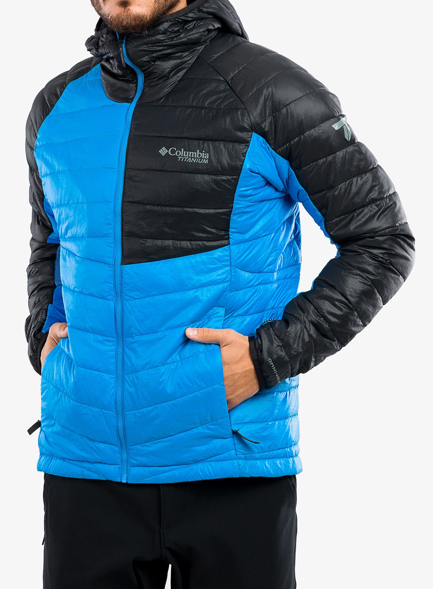 Куртка зимова Columbia Platinum Peak Hooded Jacket - compass blue/black