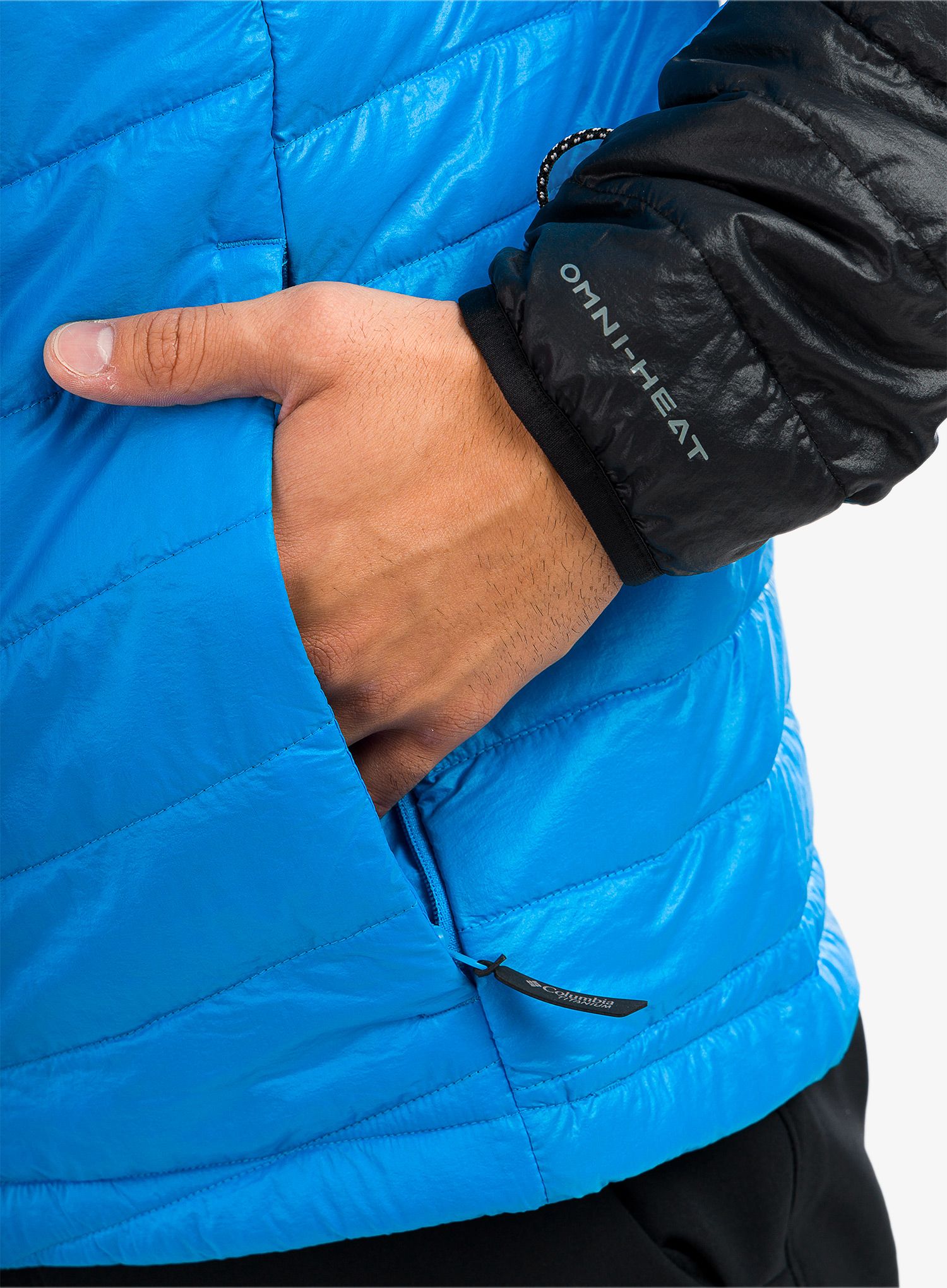 Куртка зимова Columbia Platinum Peak Hooded Jacket - compass blue/black
